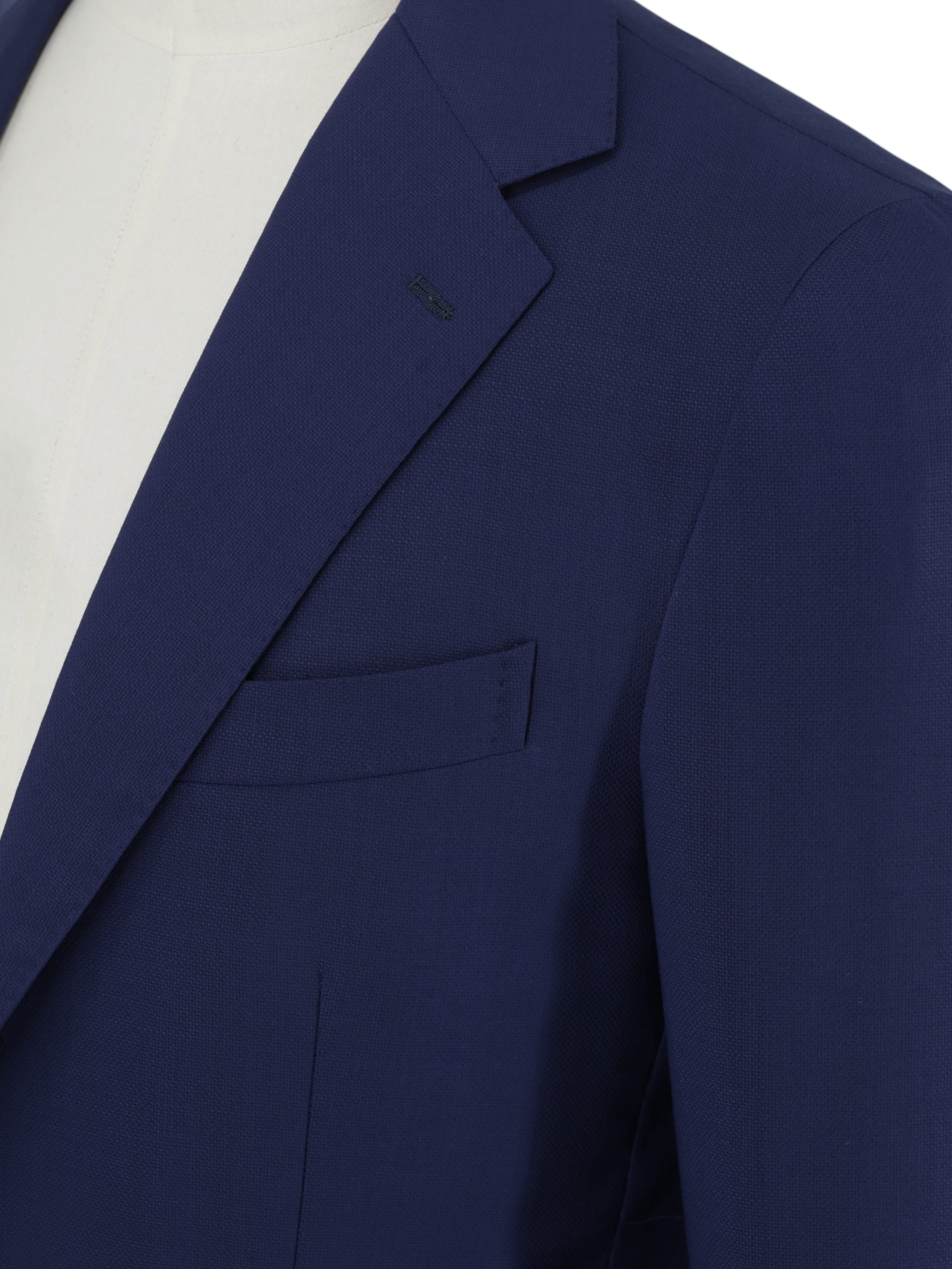 E. Formicola Kings Blue Lightweight-Wool Basket-Weave Suit