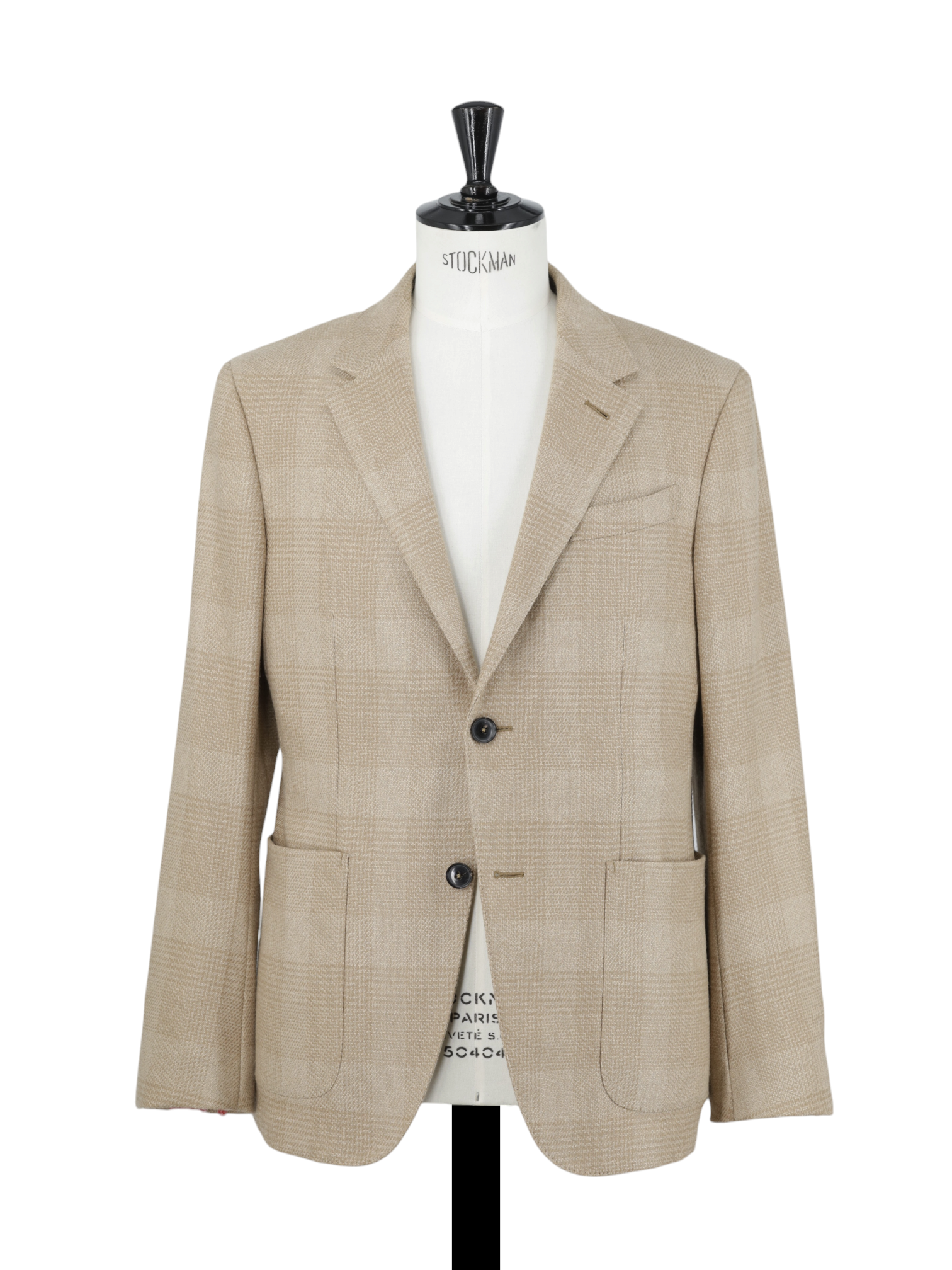 Ermenegildo Zegna Light Brown Camel Prince of Wales Easy Light Jacket