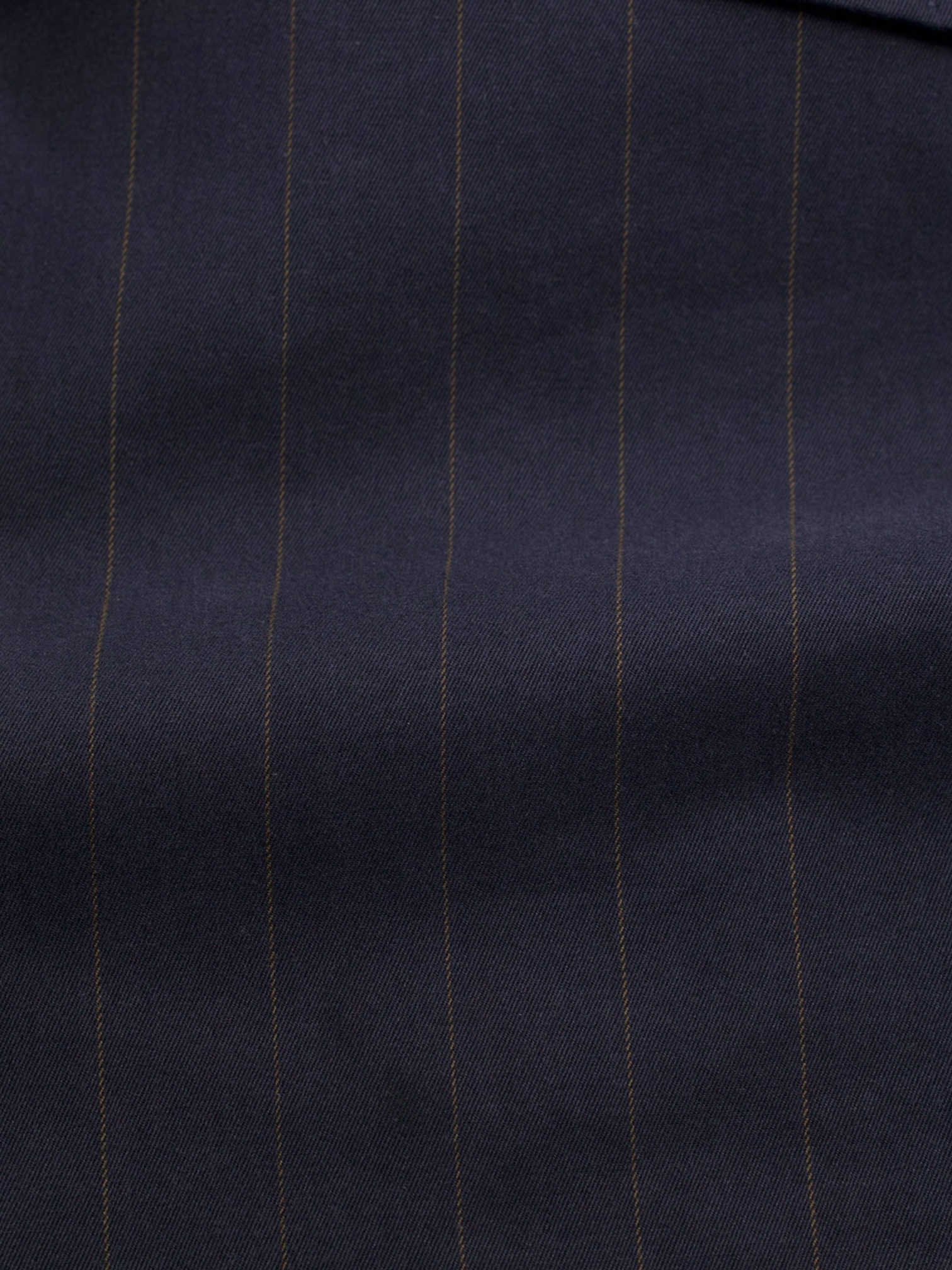 Brunello Cucinelli Navy Cotton Pinstripe Elbow-Patch Jacket