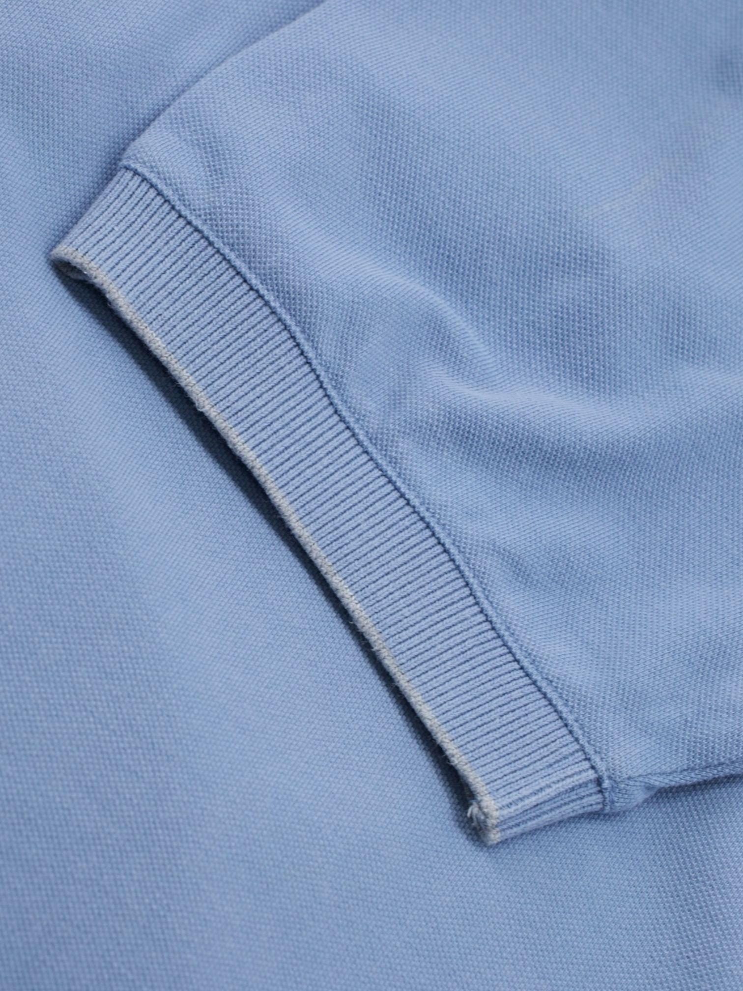 Brunello Cucinelli Blue & White-Piping Cotton Piqué Polo