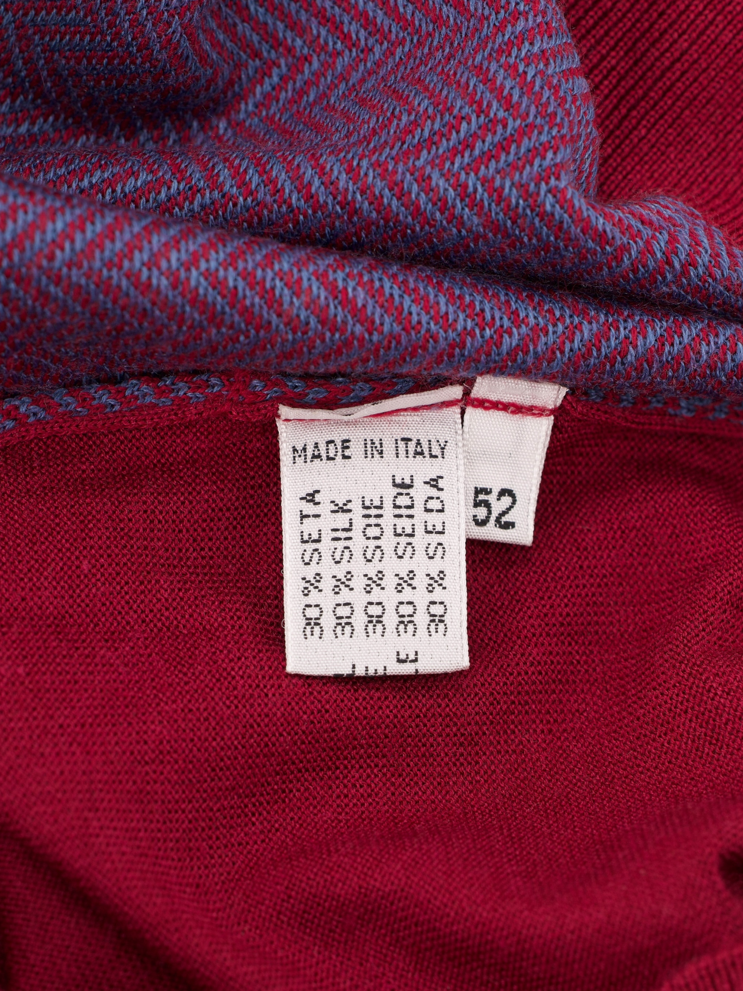 Cesare Attolini Cherry Red & Purple Wool & Silk Cardigan Sweater