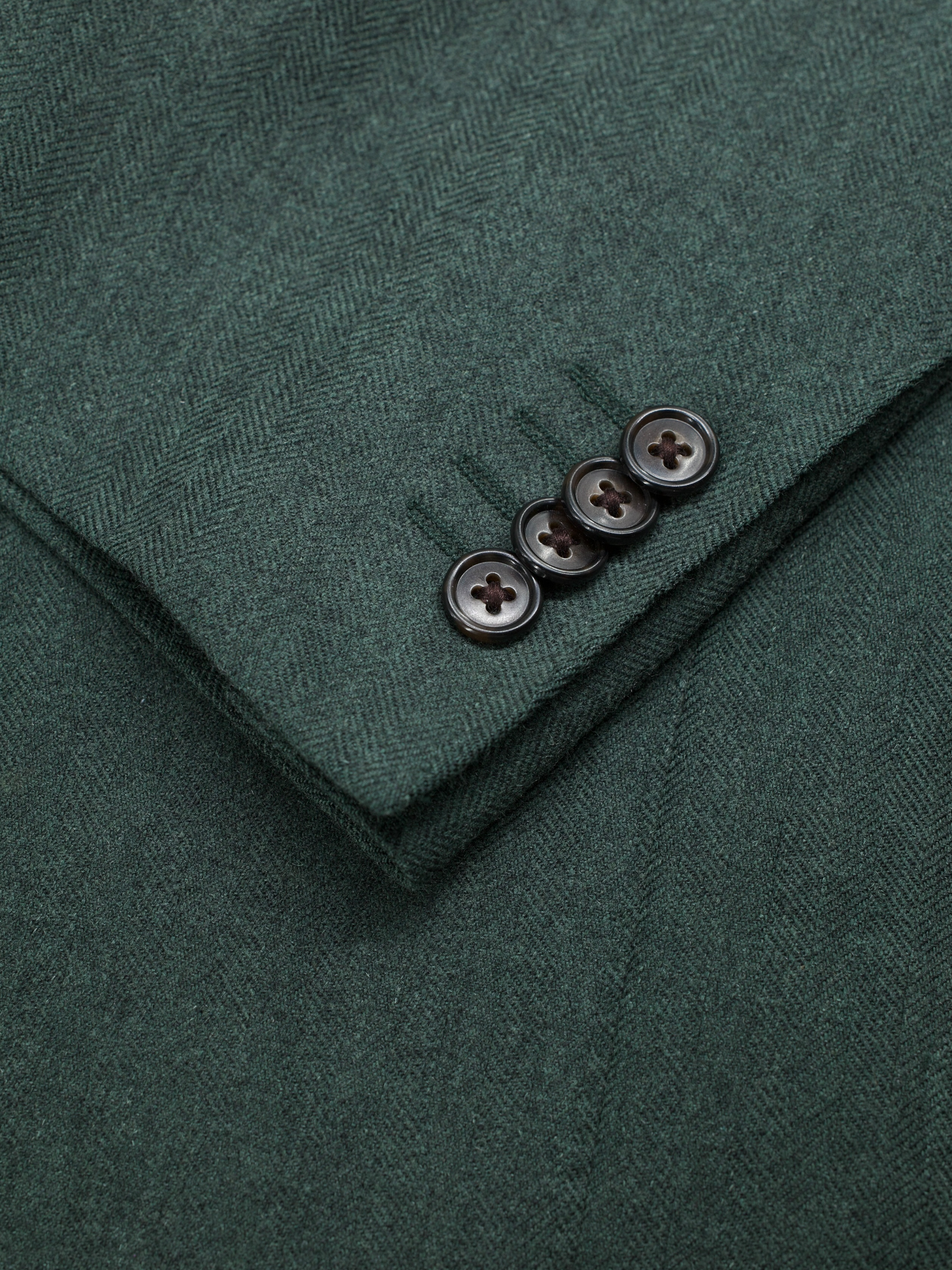 Corneliani Verdigris Green Wool, Cashmere, Silk & Angora Herringbone Jacket