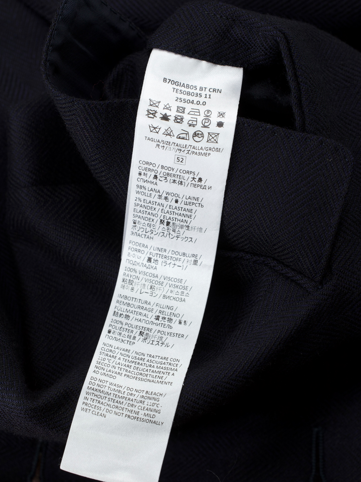 Eleventy Navy Wool-Stretch Removable-Front Herringbone Vespa Jacket