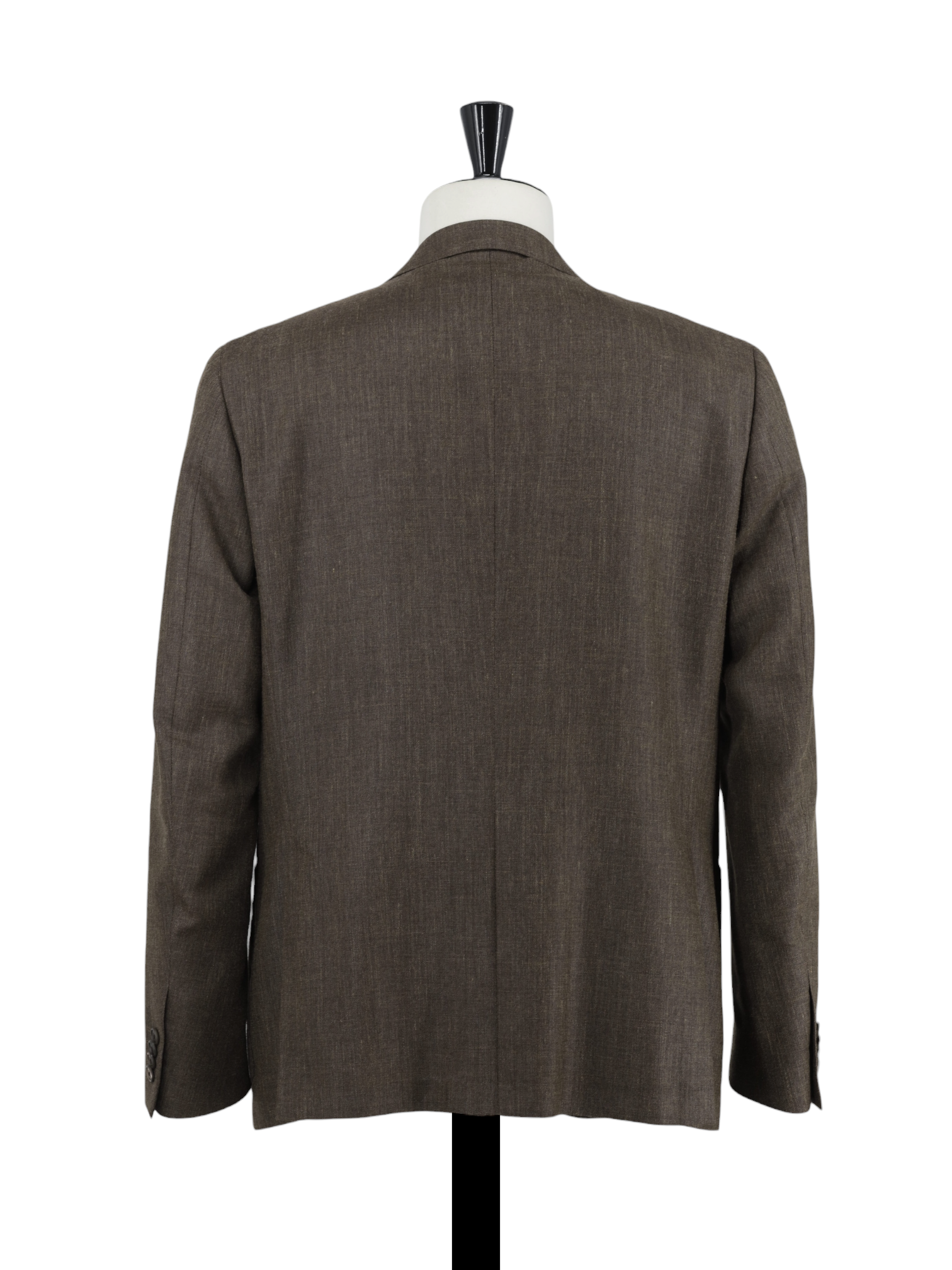 Corneliani Brown Wool, Silk & Linen Pinpoint Summer Jacket