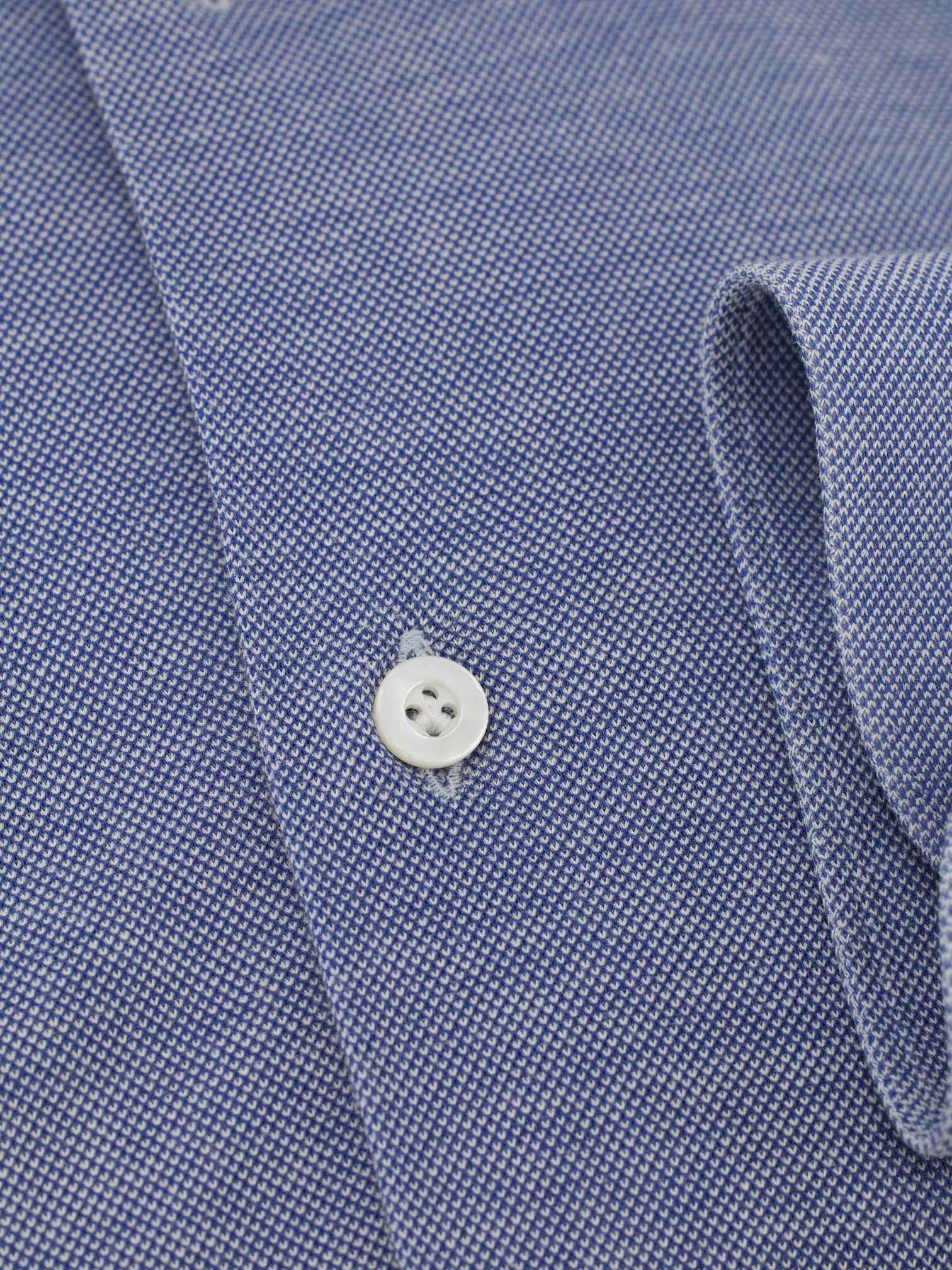 Fray Light Blue Cotton Pique Button-Down Collar Shirt