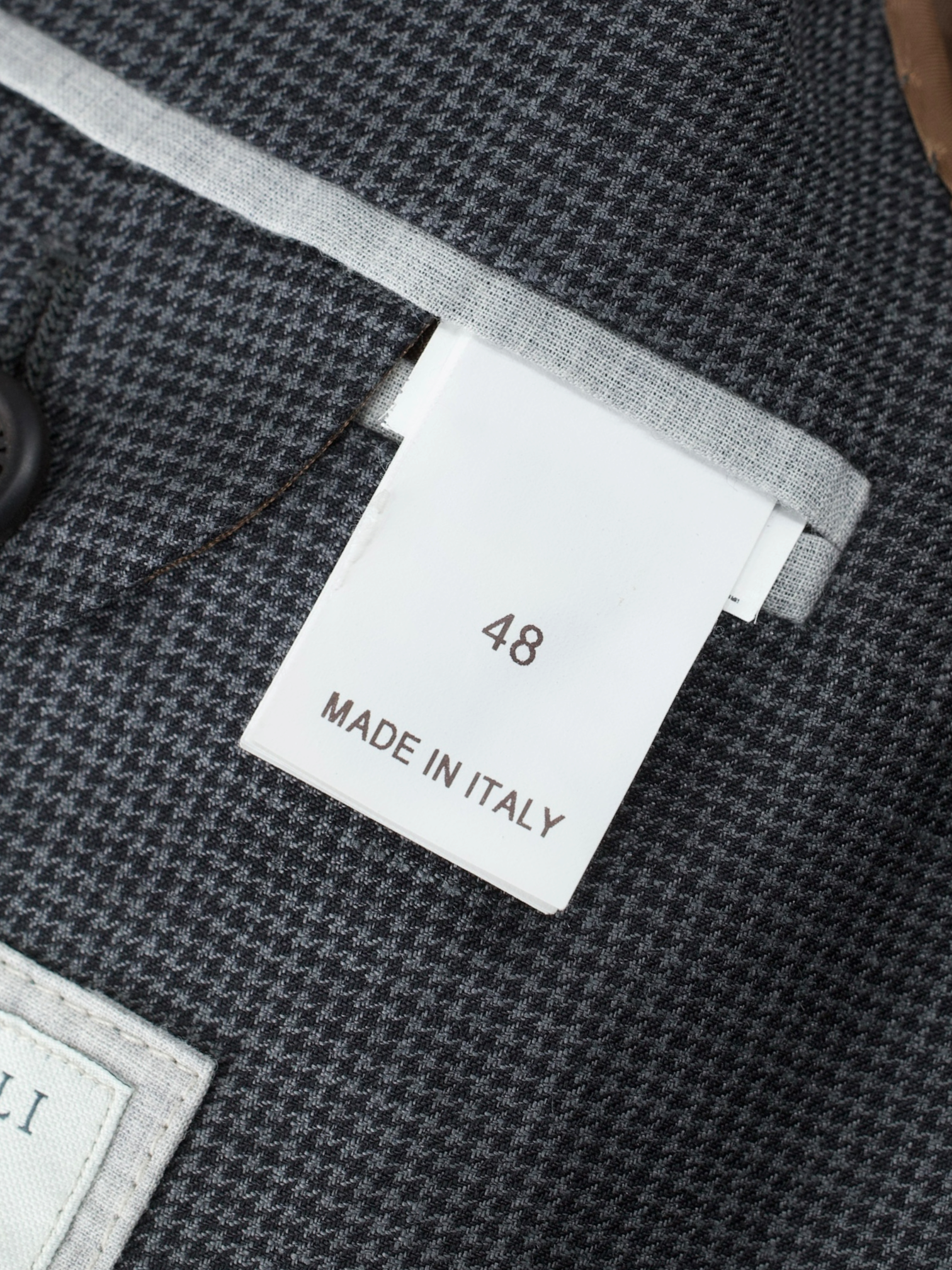 Brunello Cucinelli Warm Grey Wool, Linen & Silk Puppytooth Jacket