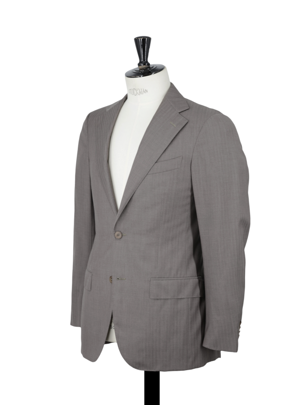 Ermenegildo Zegna Warm Taupe 4-Seasons Trofeo-Wool Herringbone Suit