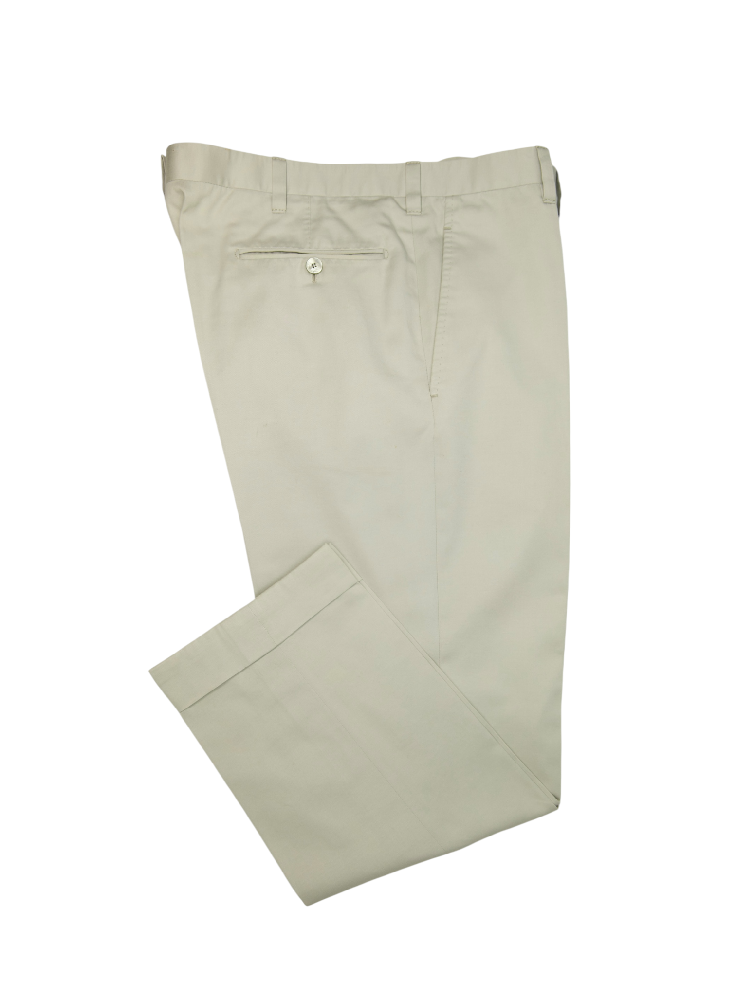 Cesare Attolini Stone Grey Wool & Cashmere Sartorial Trousers