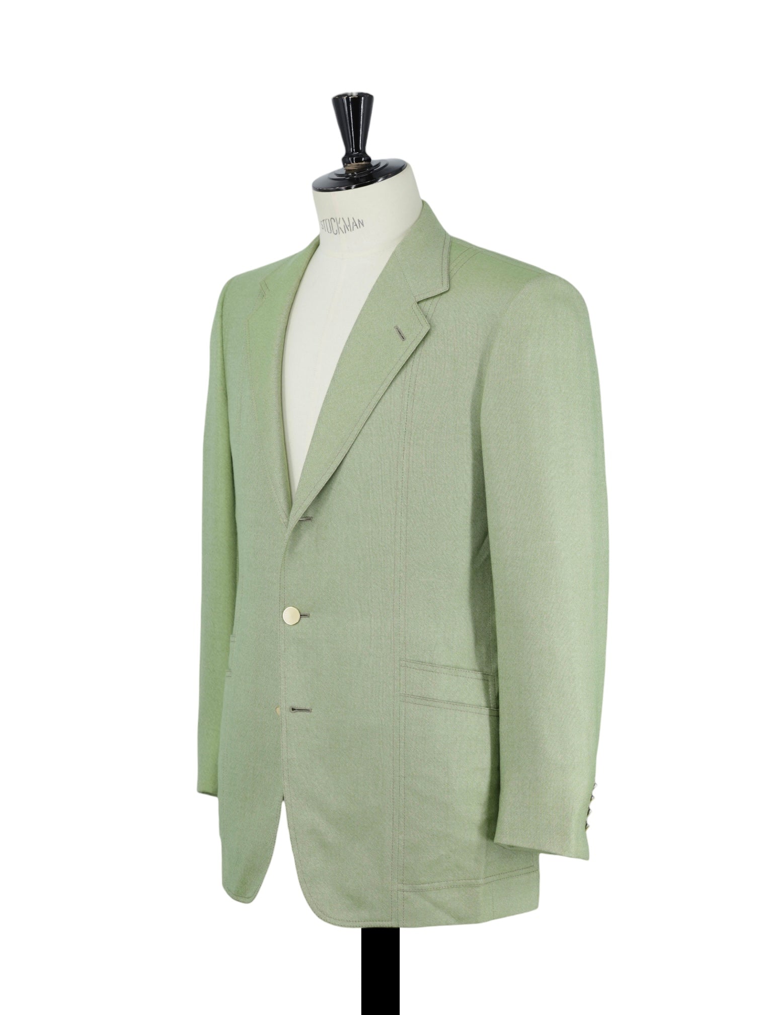 Brioni Light Green Vintage Cashmere & Silk 1990's Leisure Jacket