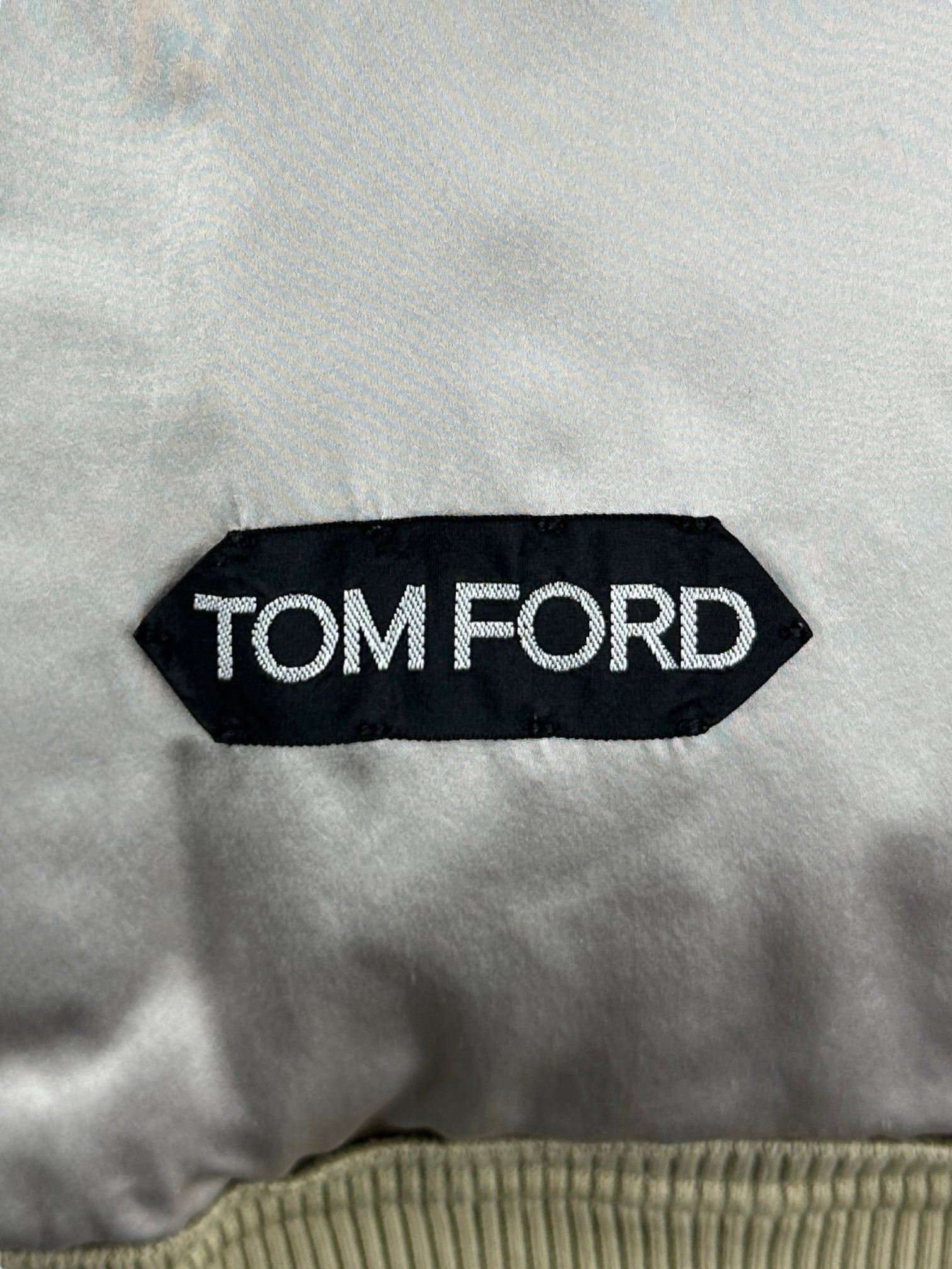 Tom Ford Pistache Diamond-Quilted Bomber Jacket