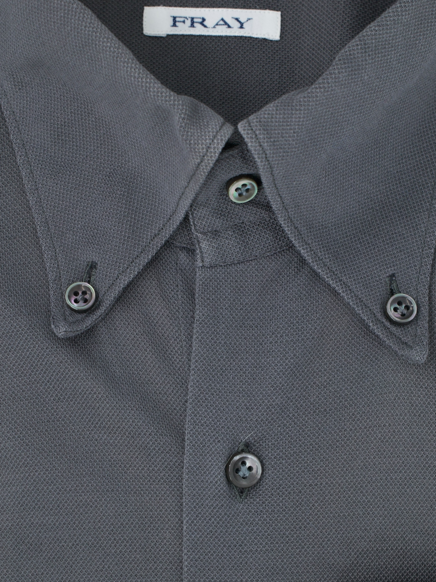 Fray Warm Taupe Cotton Piqué Knitted Button-Down Shirt