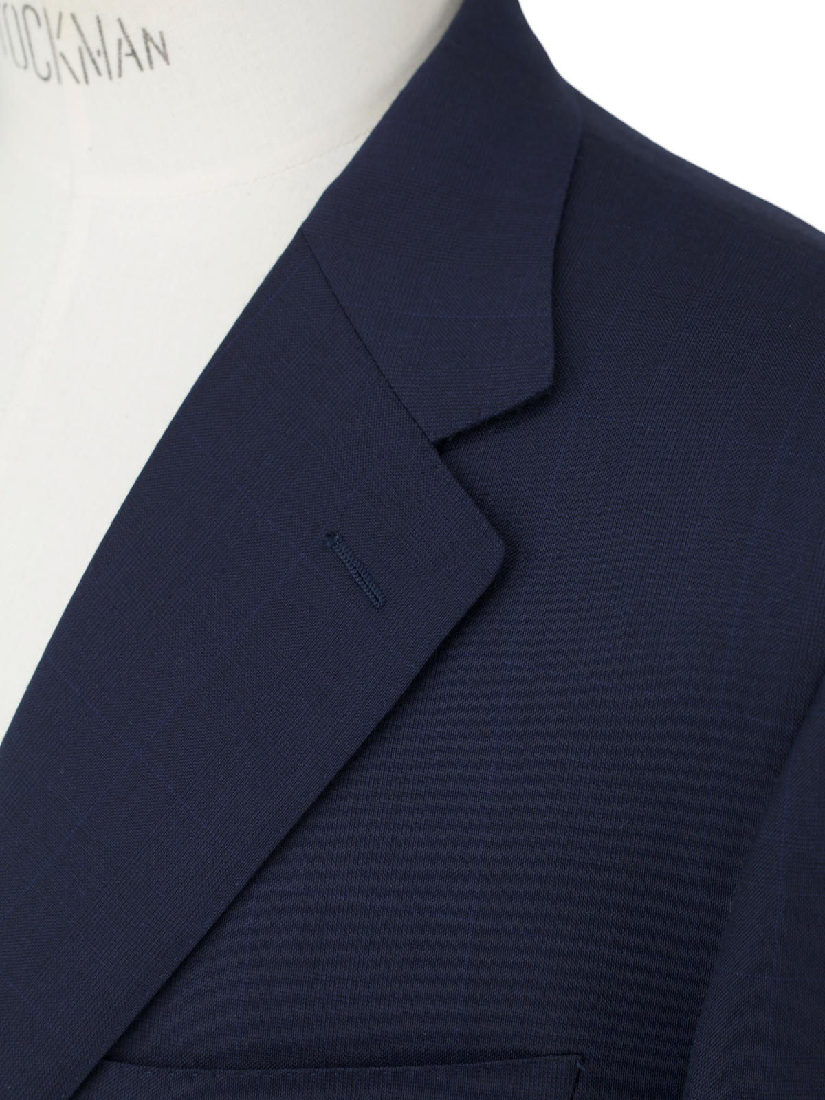 Canali Navy Fine-Wool Shadow-Check Vintage Milanese-Style Suit