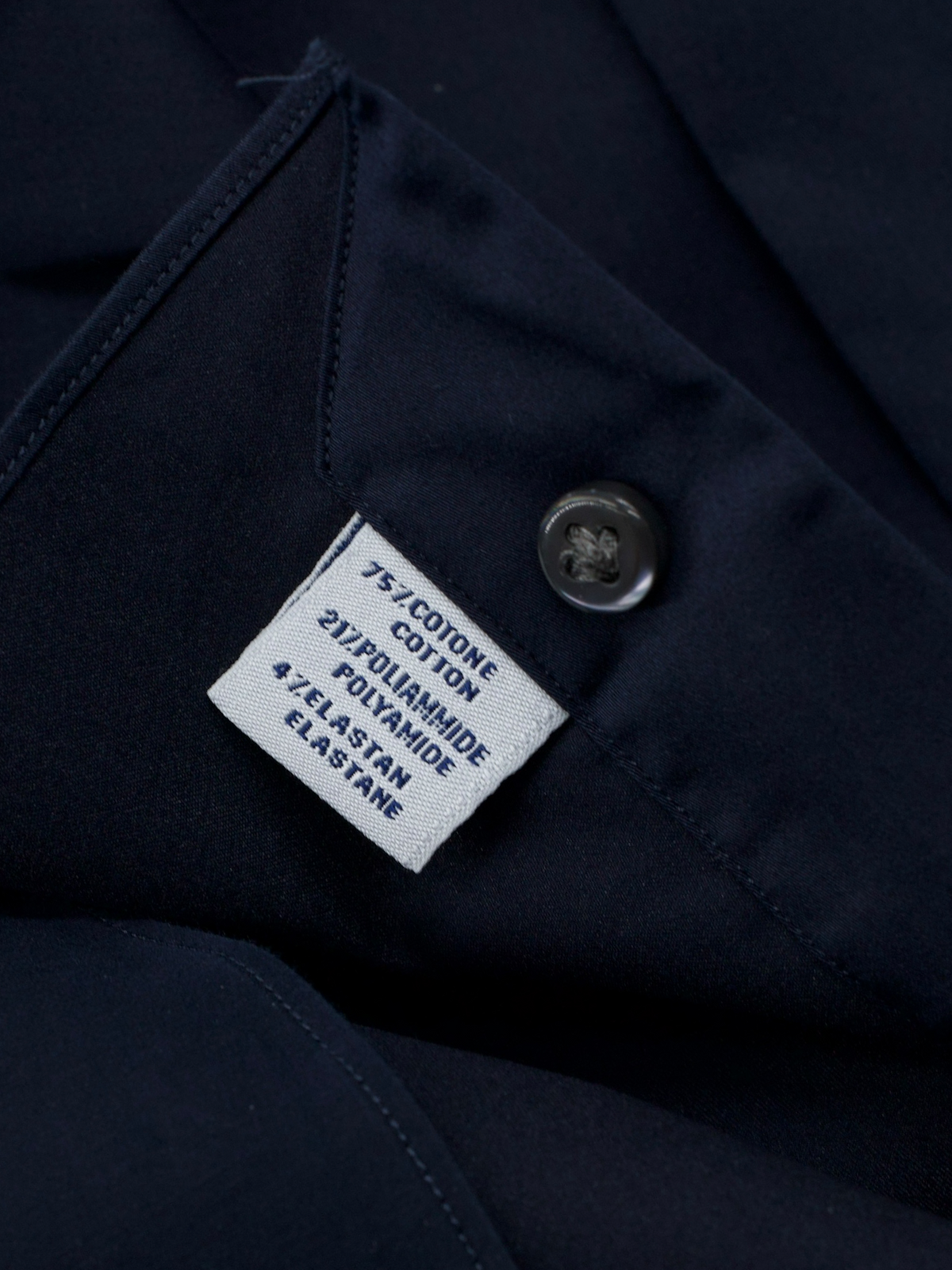 Emanuele Maffeis Midnight Blue Cotton-Stretch Dress Shirt