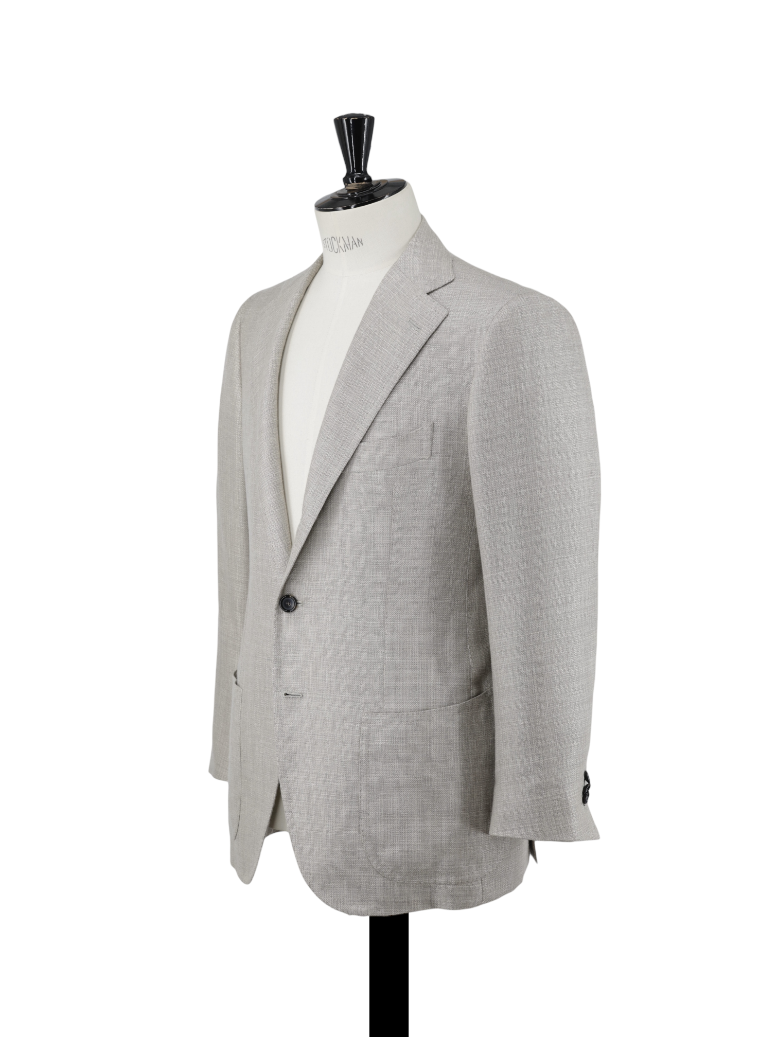 Cesare Attolini Beige Cashmere, Silk & Linen Micro-Pattern Jacket