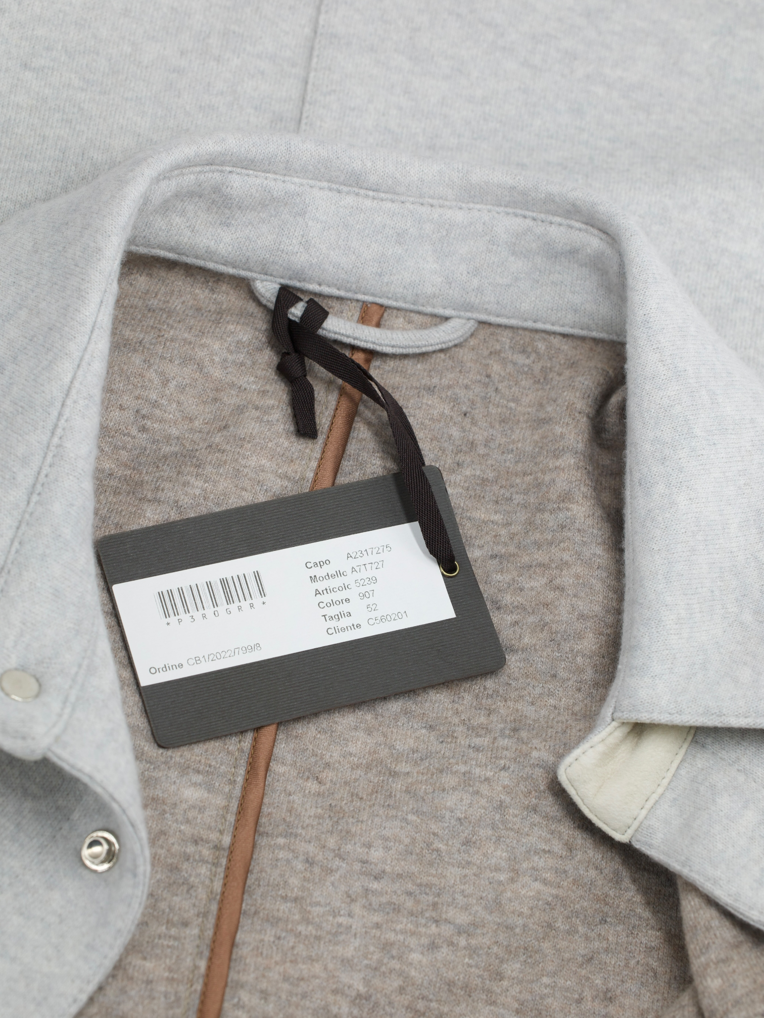 Mandelli Grey Cashmere-Stretch Regular-Fit Twill Overshirt