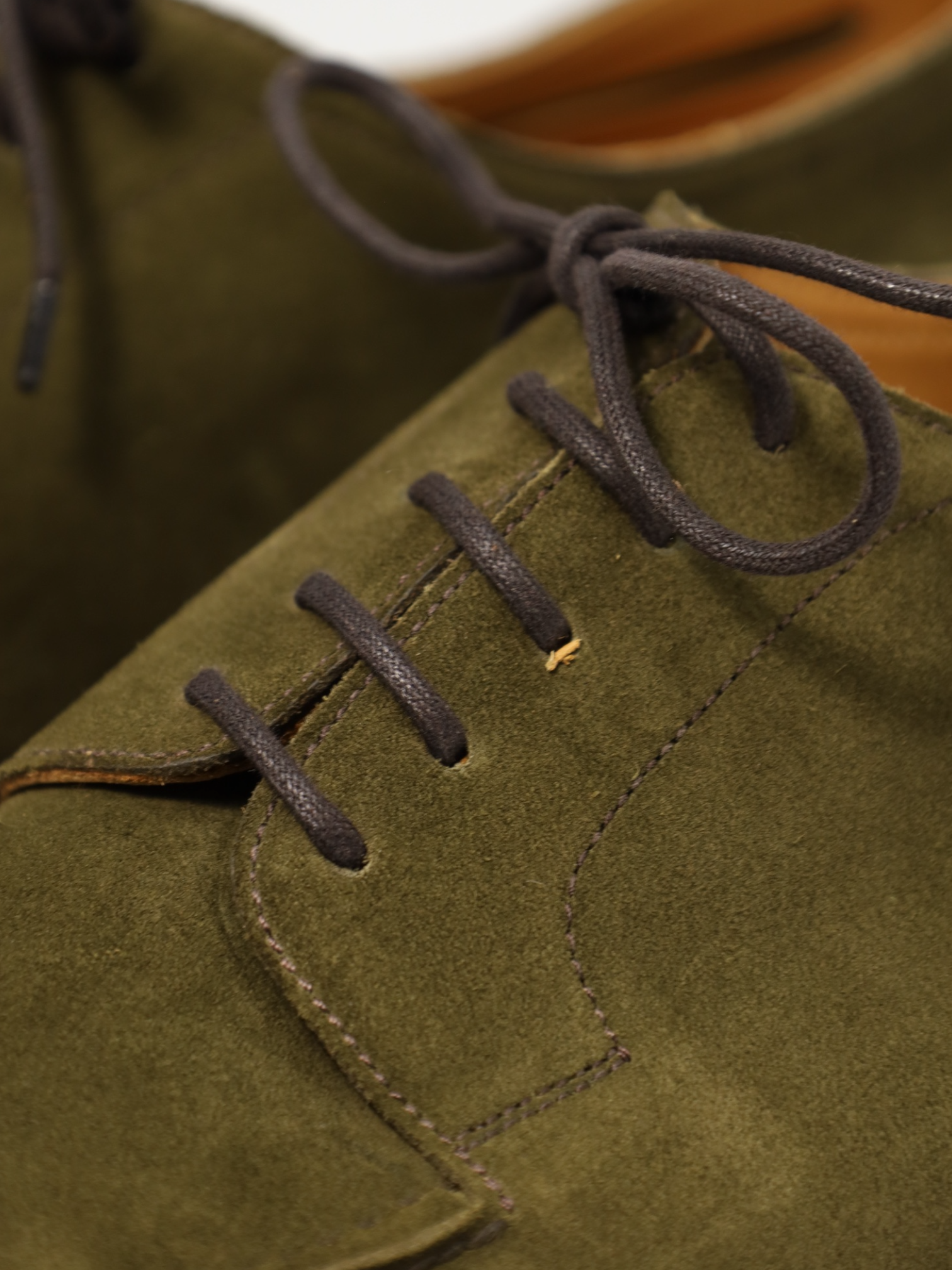 Edward Green Suede Loden Green Unlined Dover Derby