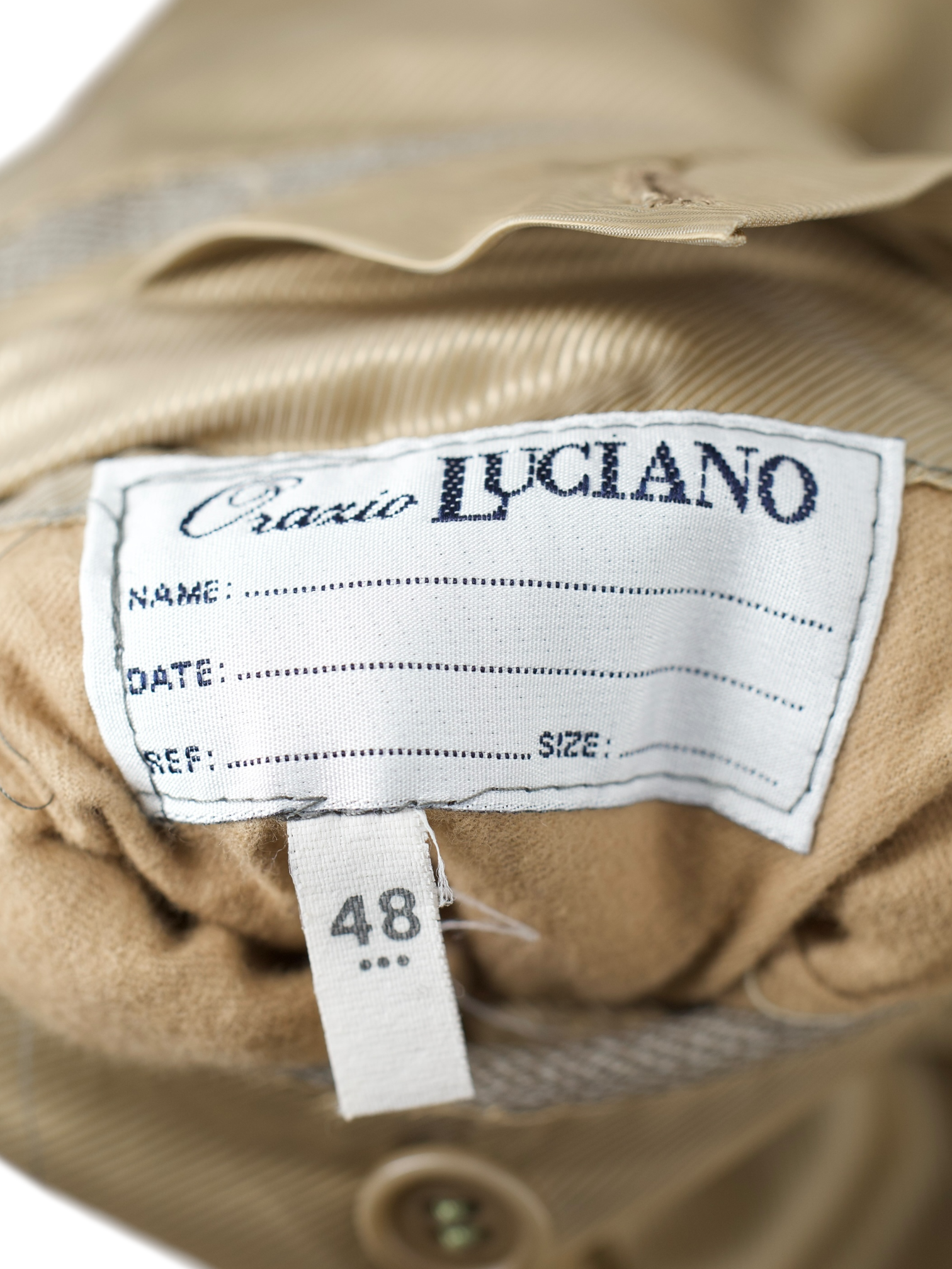 Orazio Luciano Light Brown Wool Herringbone Sartorial Carcoat
