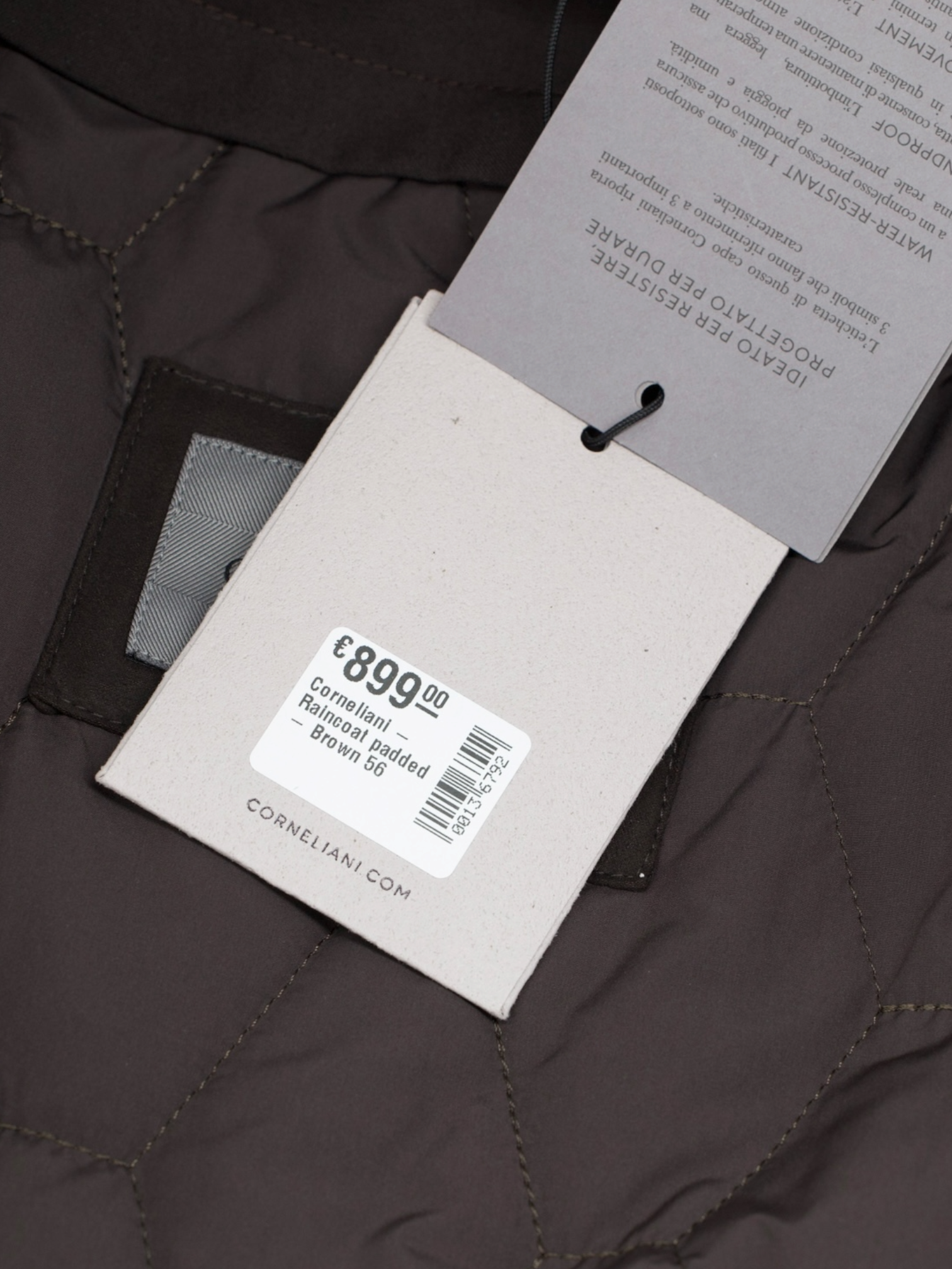 Corneliani Dark Olive-Drab Weather-Proof Padded Car Coat