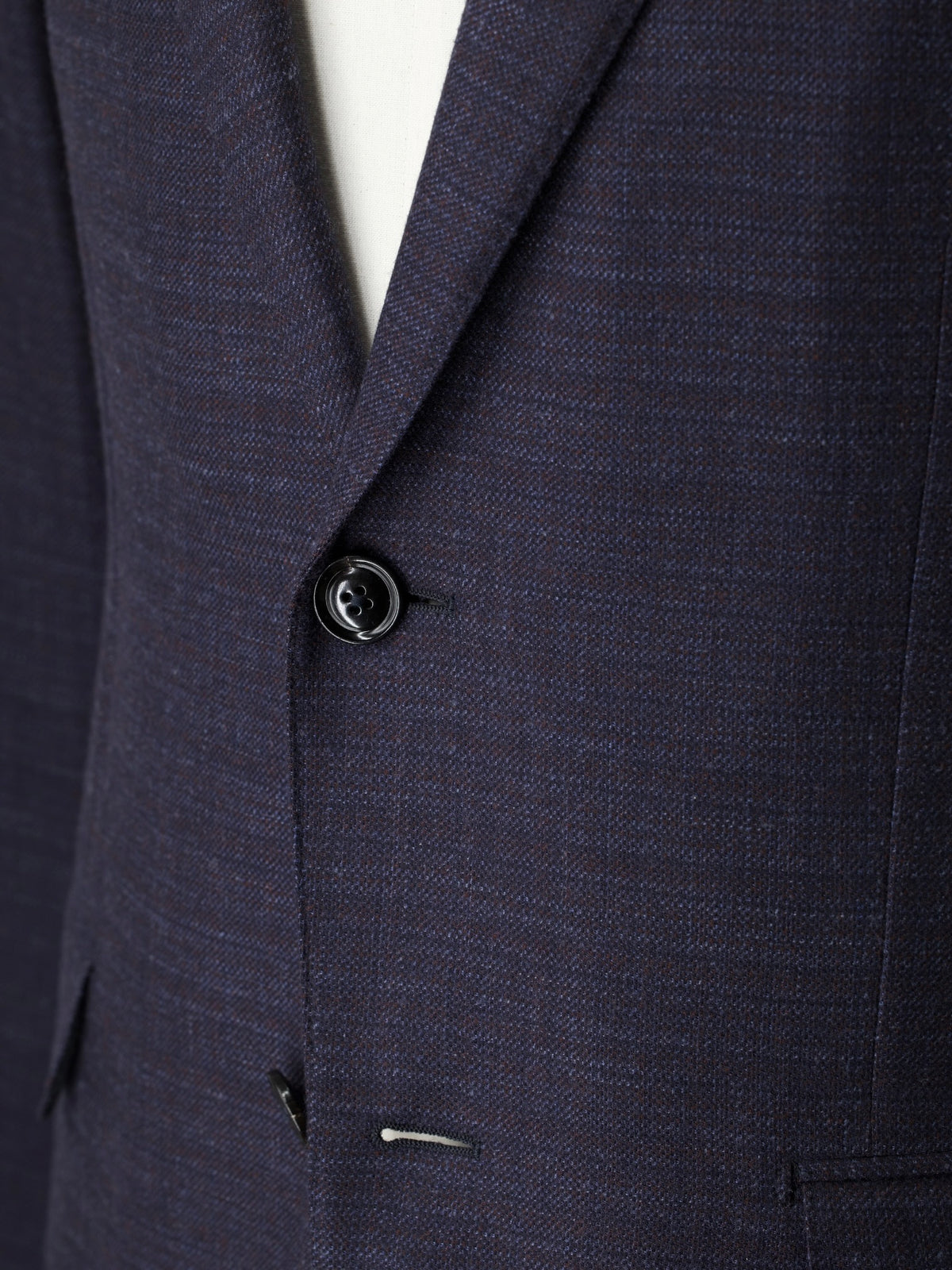 Ermenegildo Zegna Navy & Burgundy Wool-Silk Blend Milano Easy Jacket