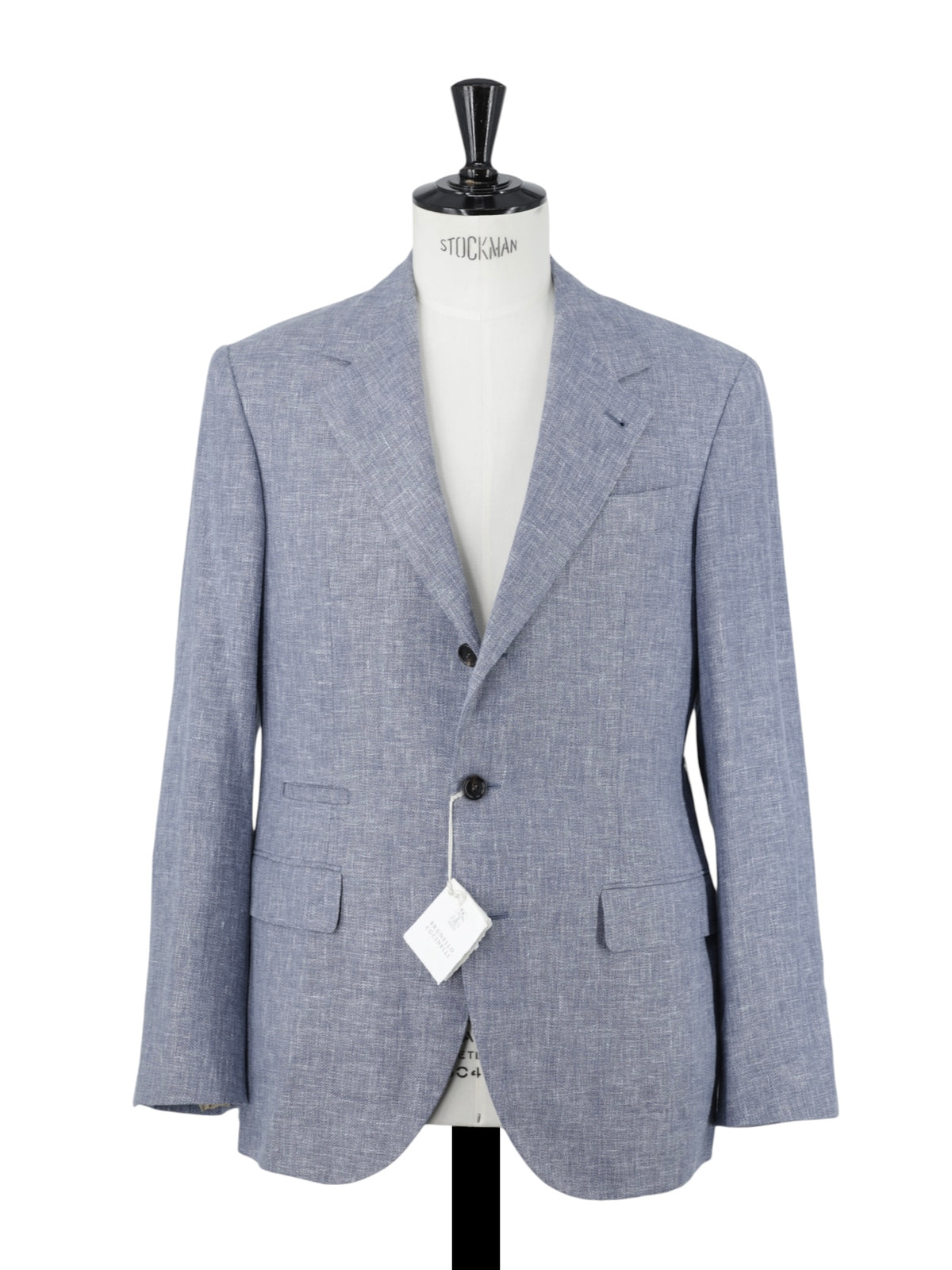 Brunello Cucinelli Steel Blue Linen, Wool & Silk Melange Suit