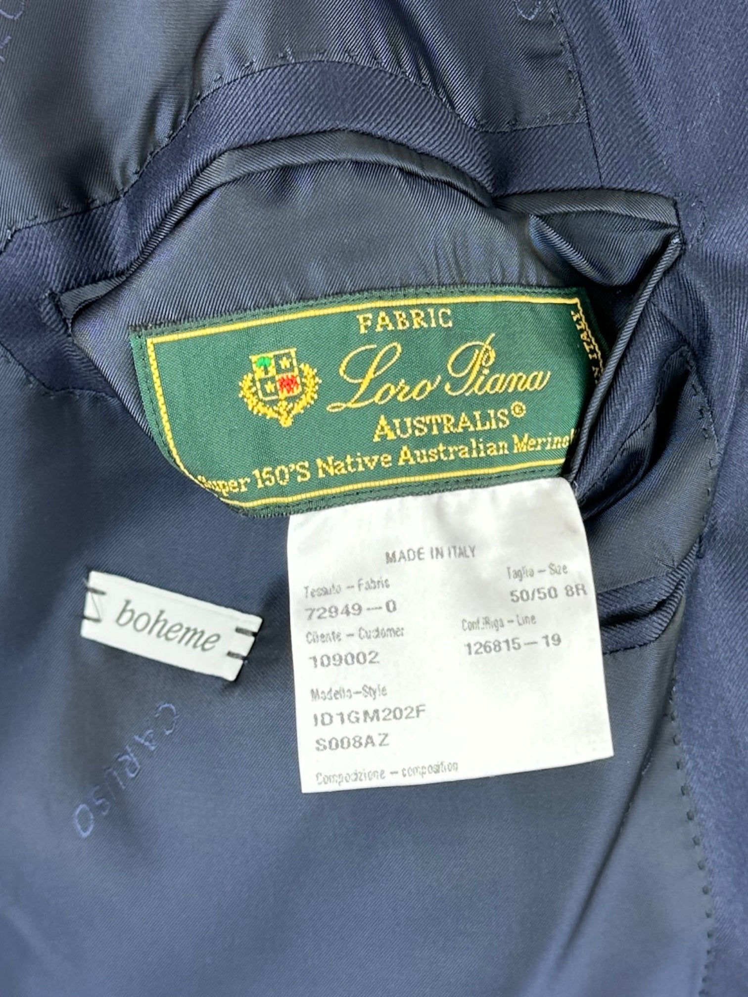 Caruso Navy Boheme Suit + Extra Trousers