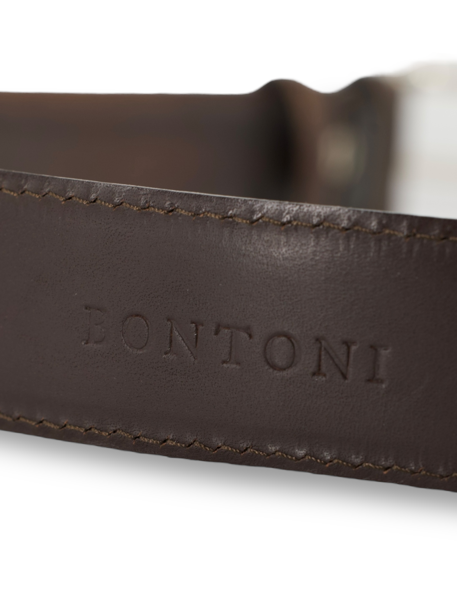 Bontoni Dark Brown Calfleather Belt