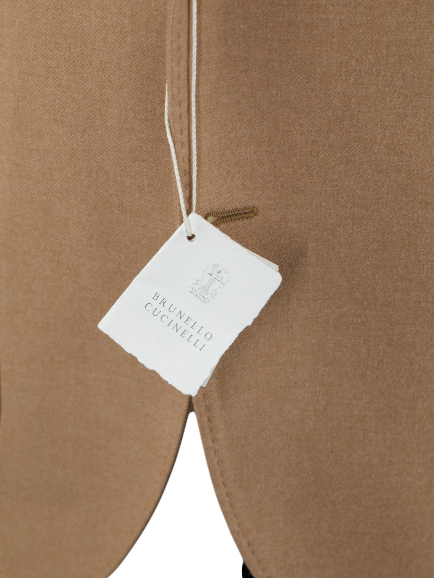 Brunello Cucinelli Camel Brown Wool & Cashmere Soft-Tailored Jacket