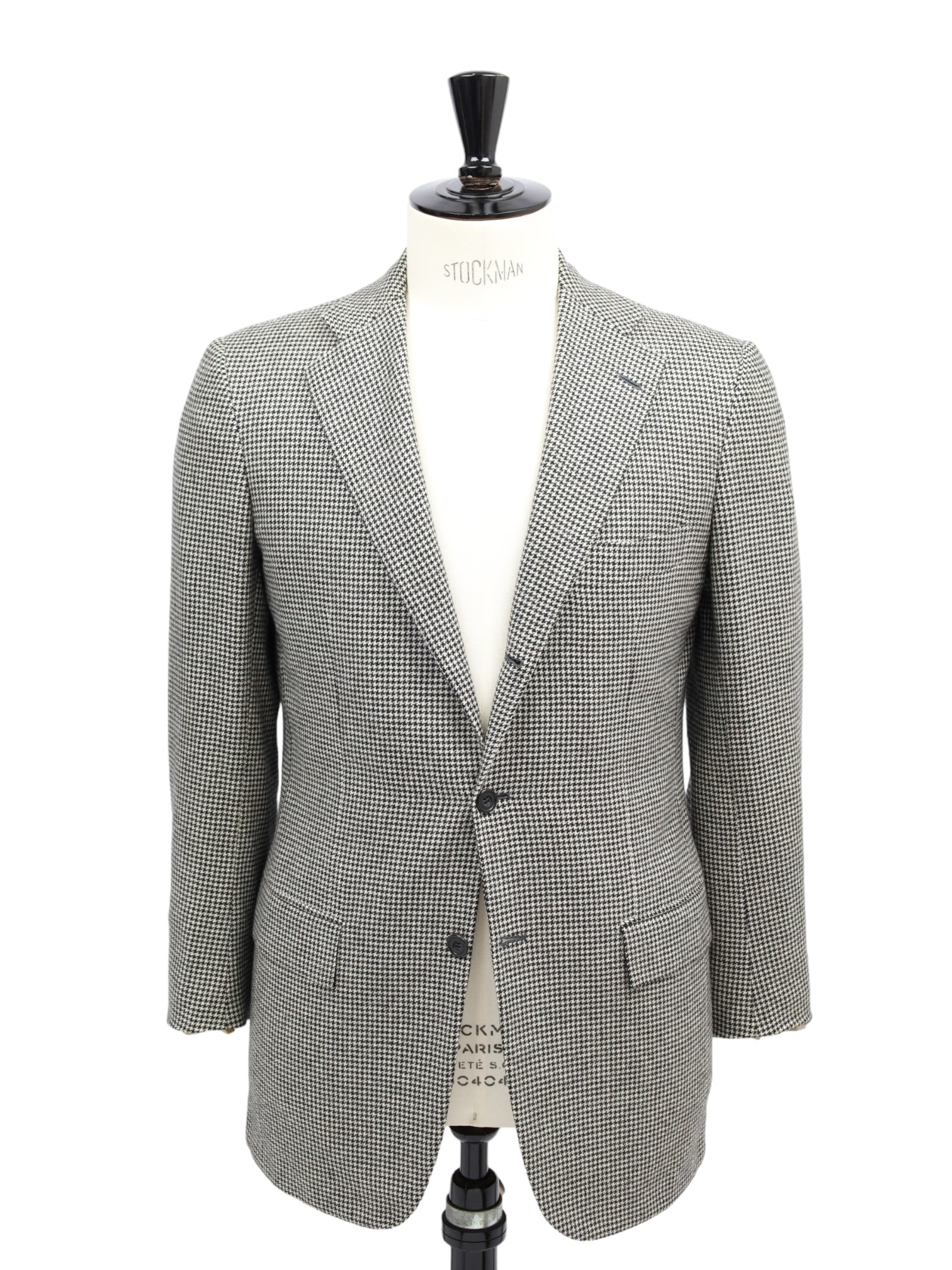 Kiton zwart-wit pied de poule kasjmierpak