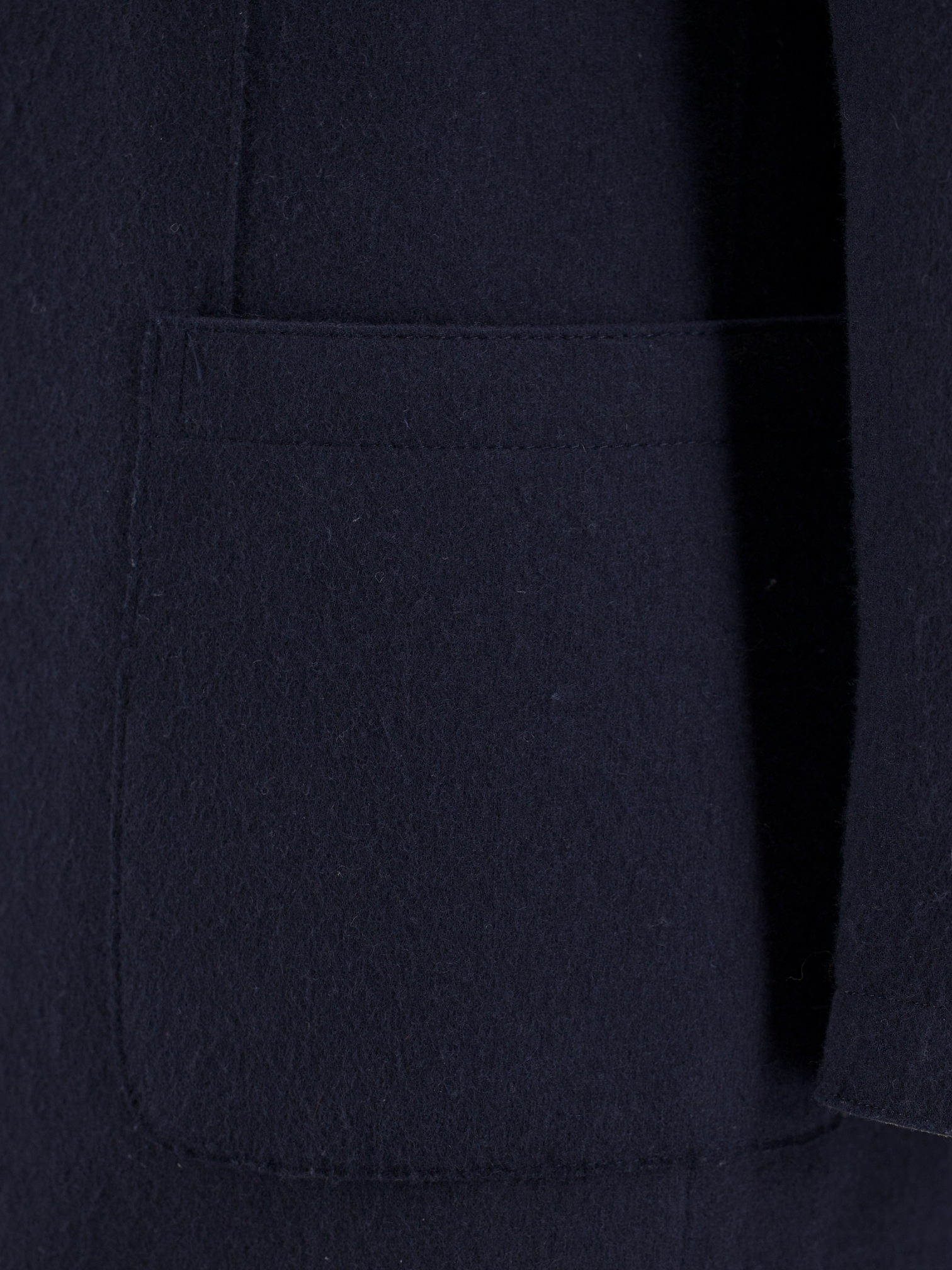 Eleventy Navy Wool & Stretch Flannel Unconstructed Blazer
