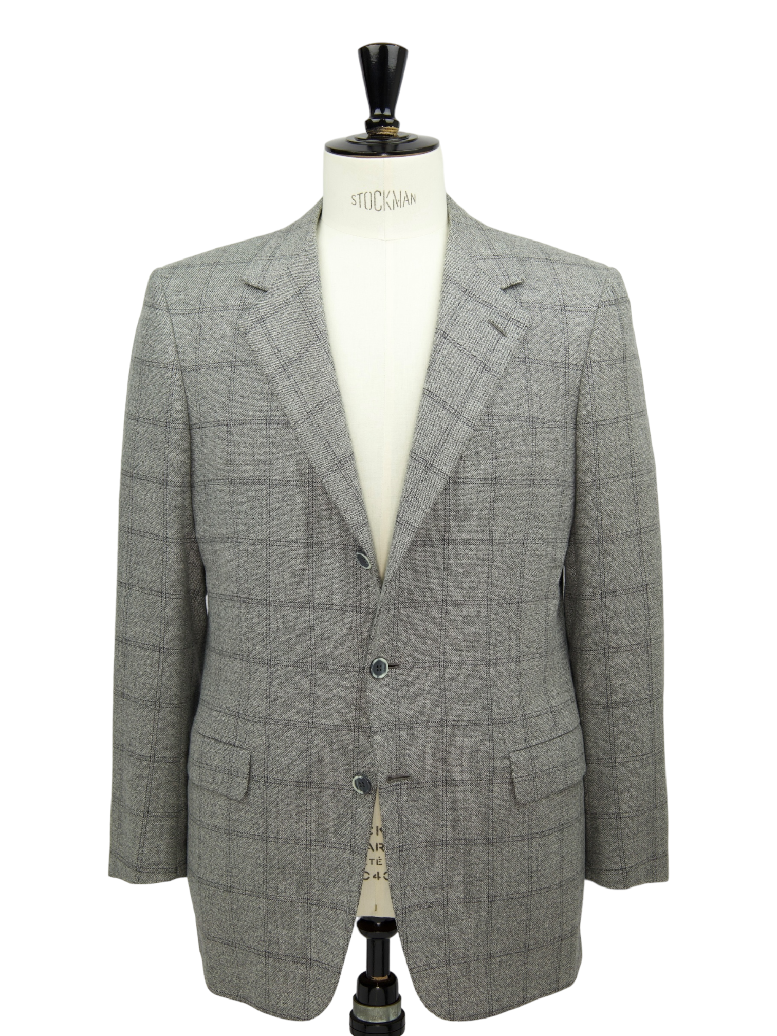 Brioni Grey Wool & Cashmere Windowpane Palatino Jacket