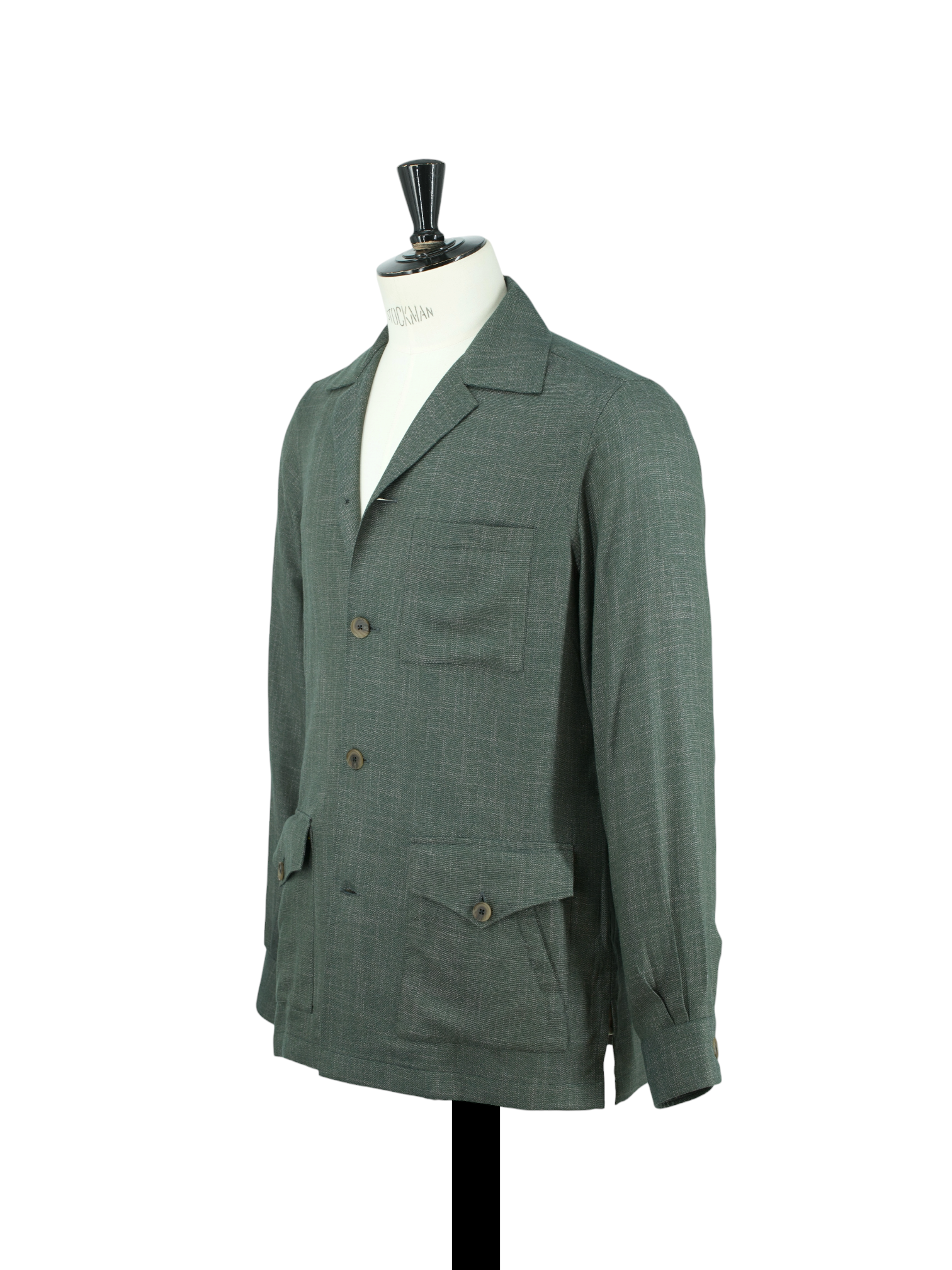 100 Hands Sage Green Huddersfield Bamboo Pinpoint Overshirt