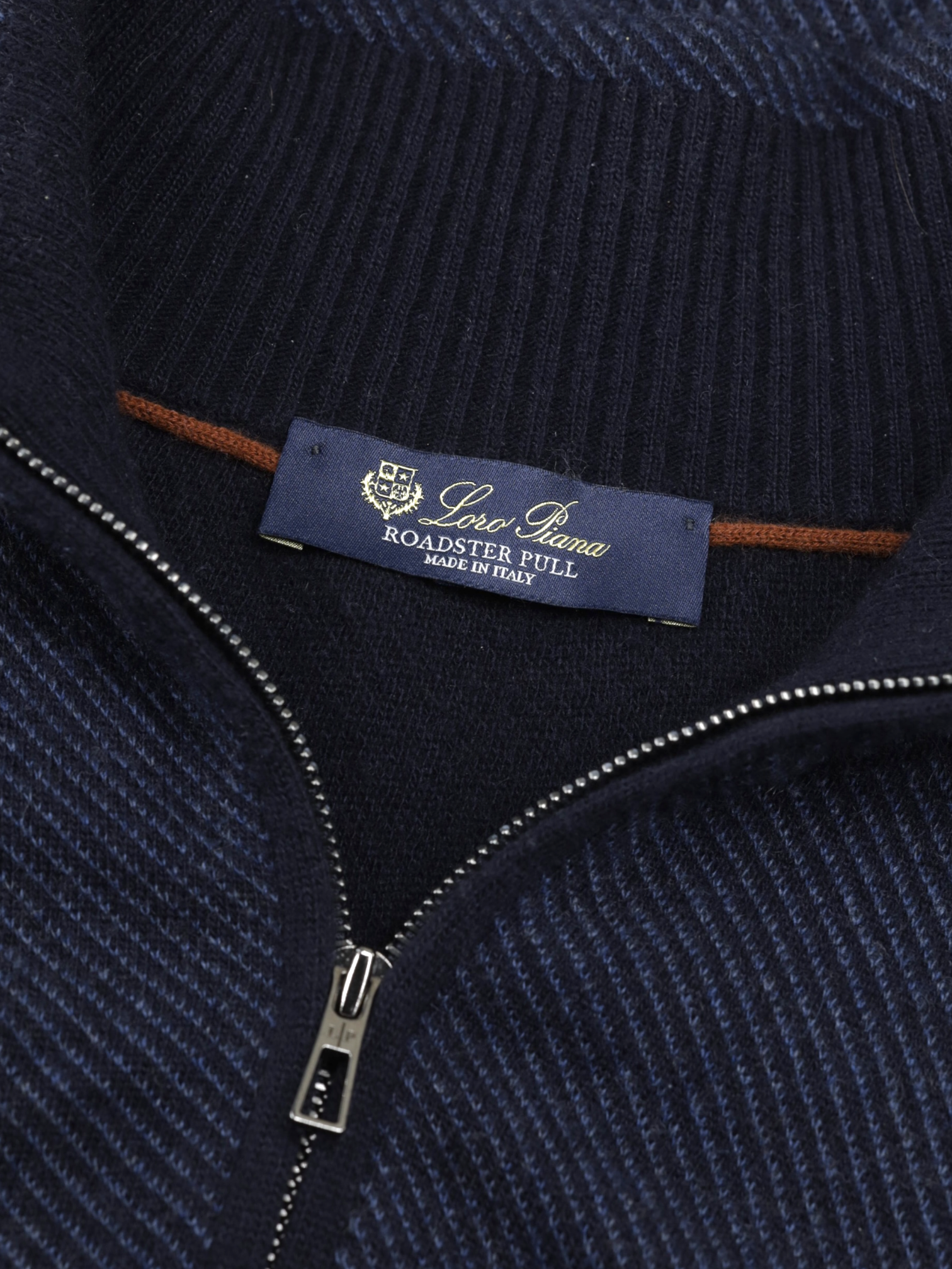 Loro Piana Steel Blue Pure-Cashmere Roadster Pull Half-Zip Sweater