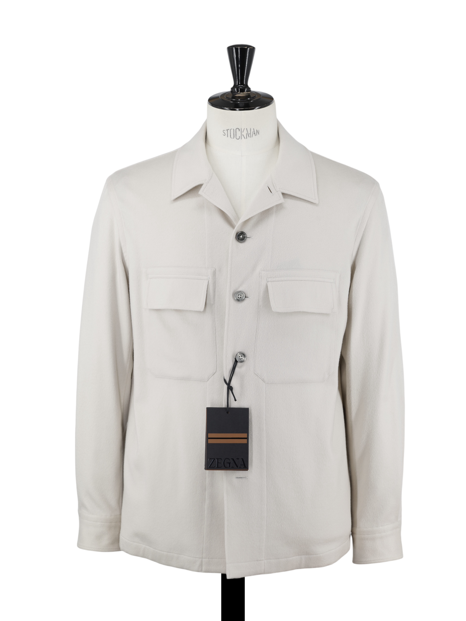 Ermenegildo Zegna White Oasi Cashmere Alba Overshirt