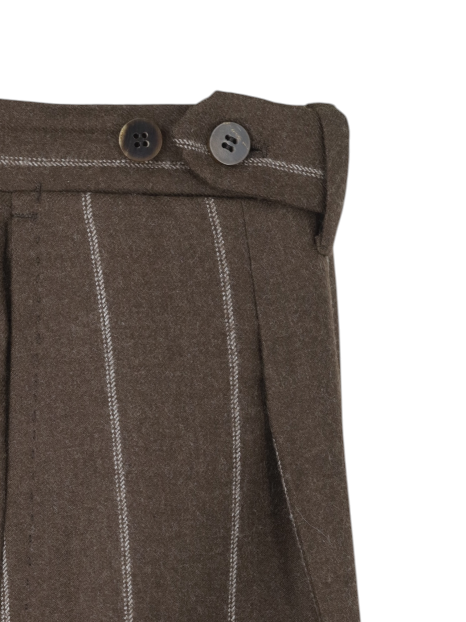 Orazio Luciano Dark Brown Double-Breasted Wool-Flannel Chalkstripe Suit