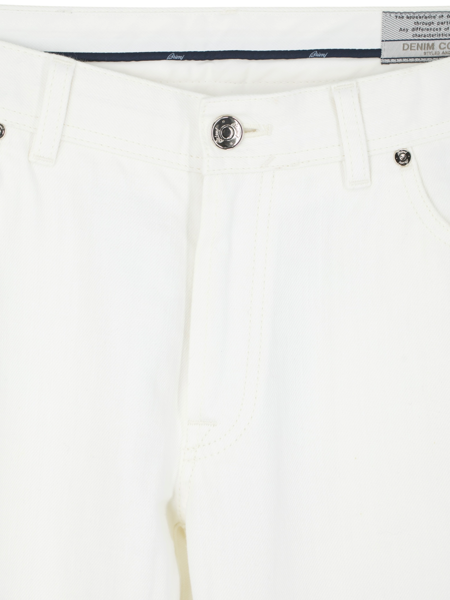 Brioni White Rugged-Cotton Twill 5-Pocket "Meribel" Jeans