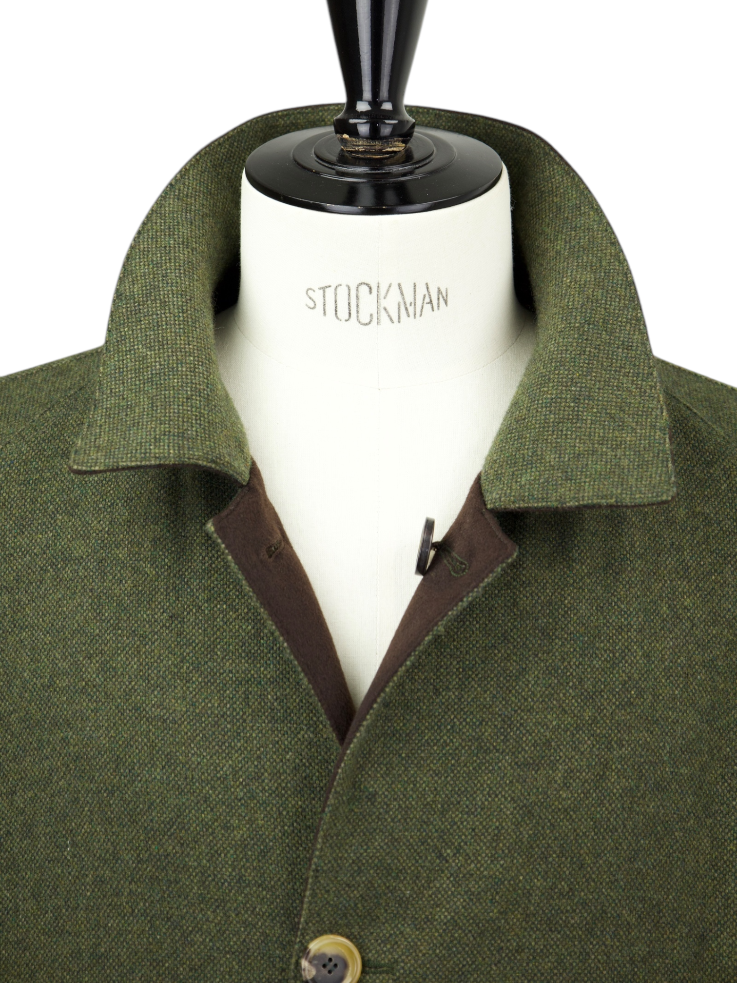 Kiton Chocolate Brown & Olive Green Reversible Cashmere Coat