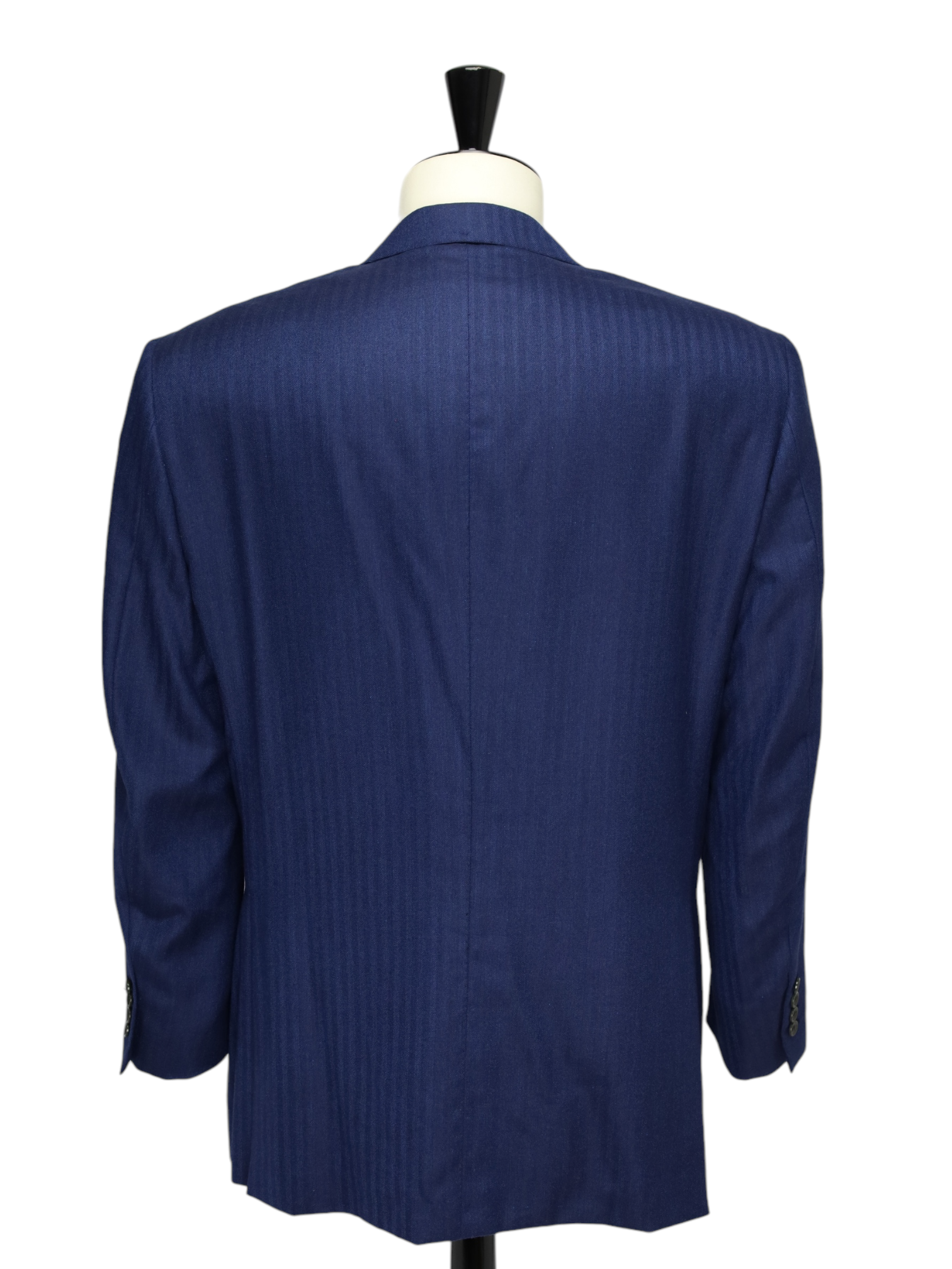 Brioni Marine Blue Cashmere & Silk Herringbone Jacket