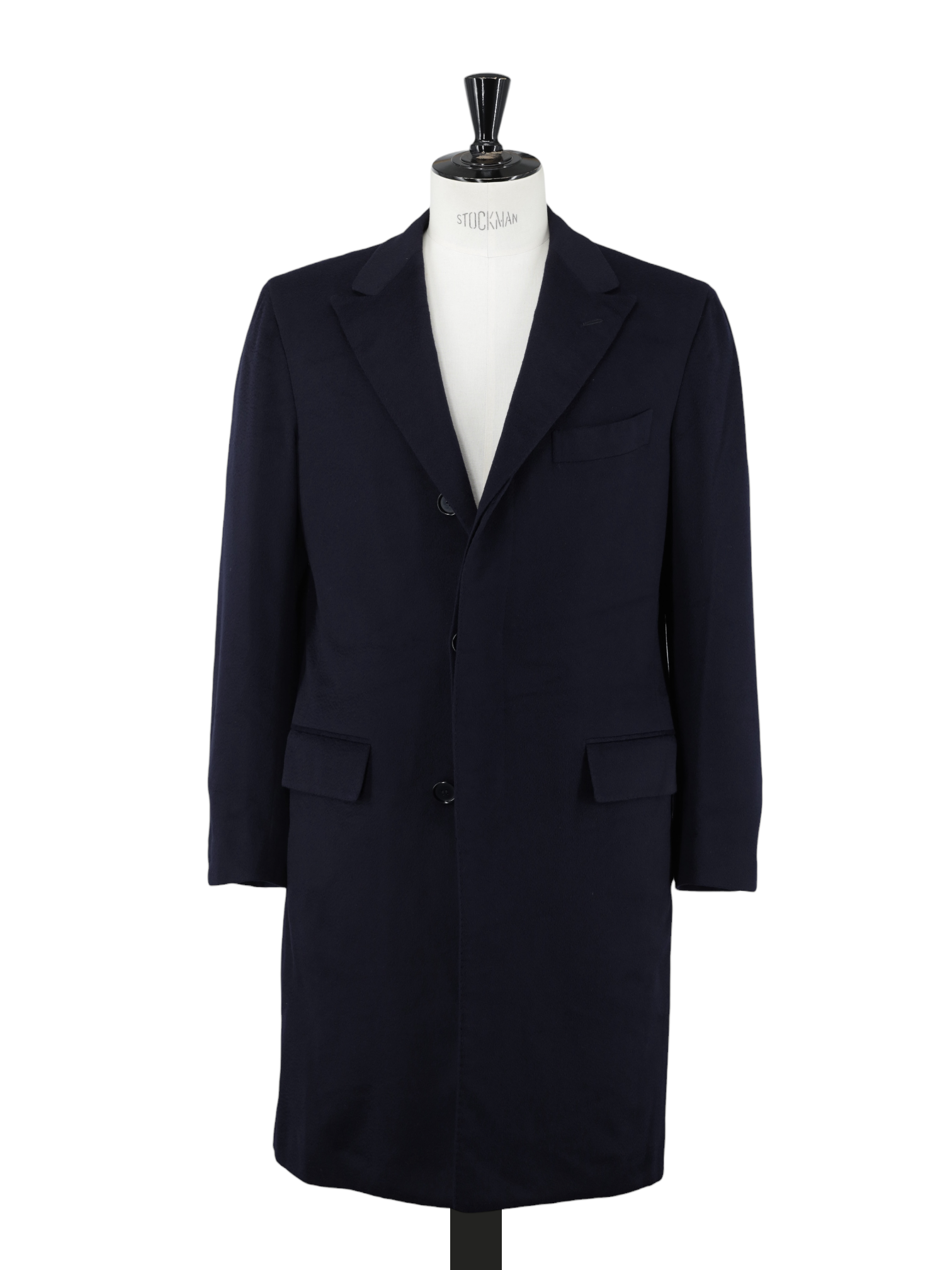 Kiton Navy Pure Cashmere Classic Sartorial Overcoat
