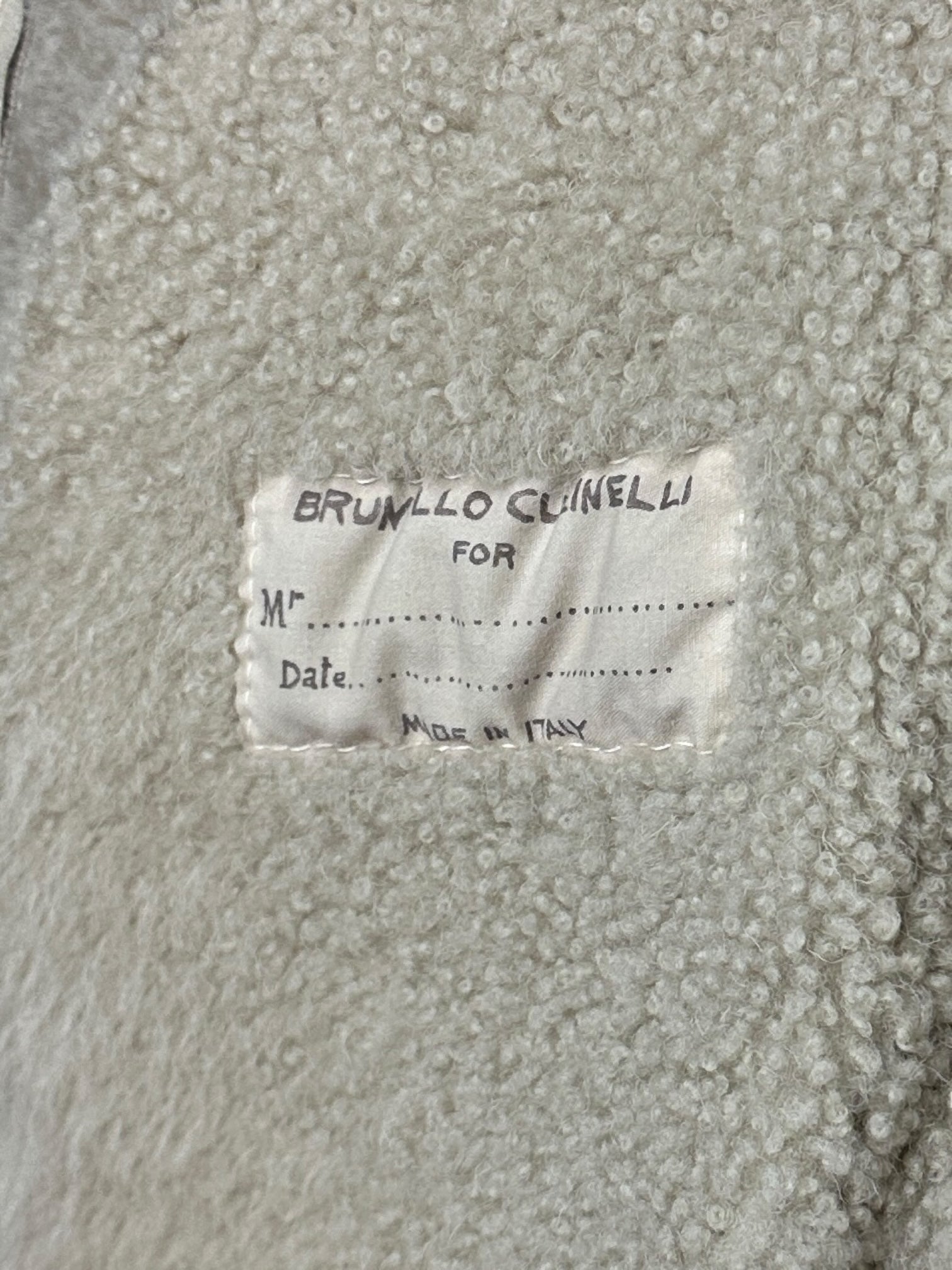 Brunello Cucinelli Beige Shearling Jacket