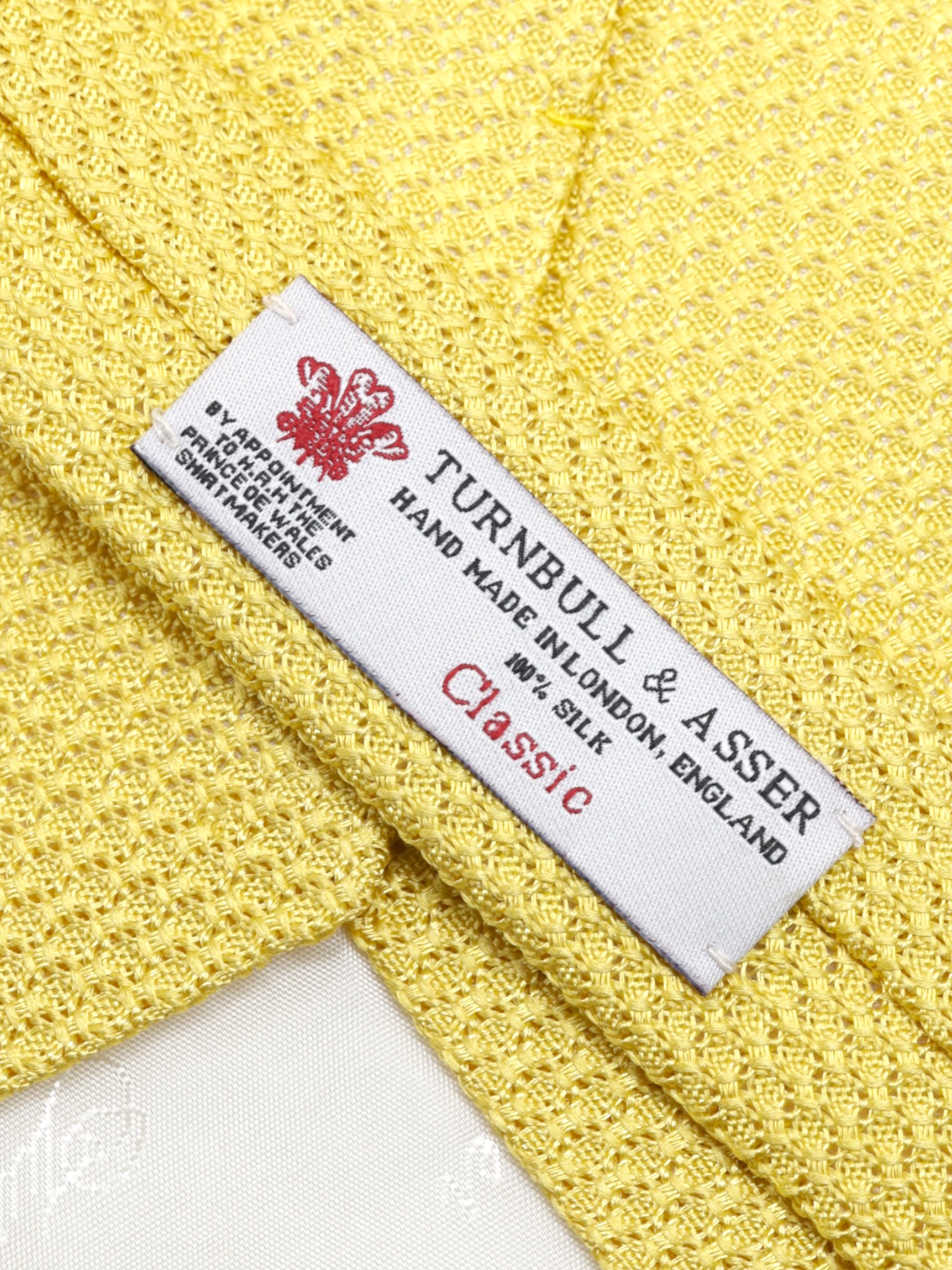 Turnbull & Asser Sunflower Yellow Silk Grenadine Tie