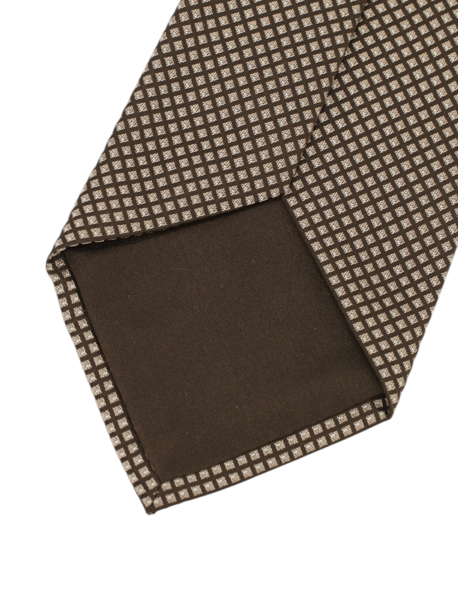 Brioni Warm Taupe & Light Brown Silk Geometric Tie