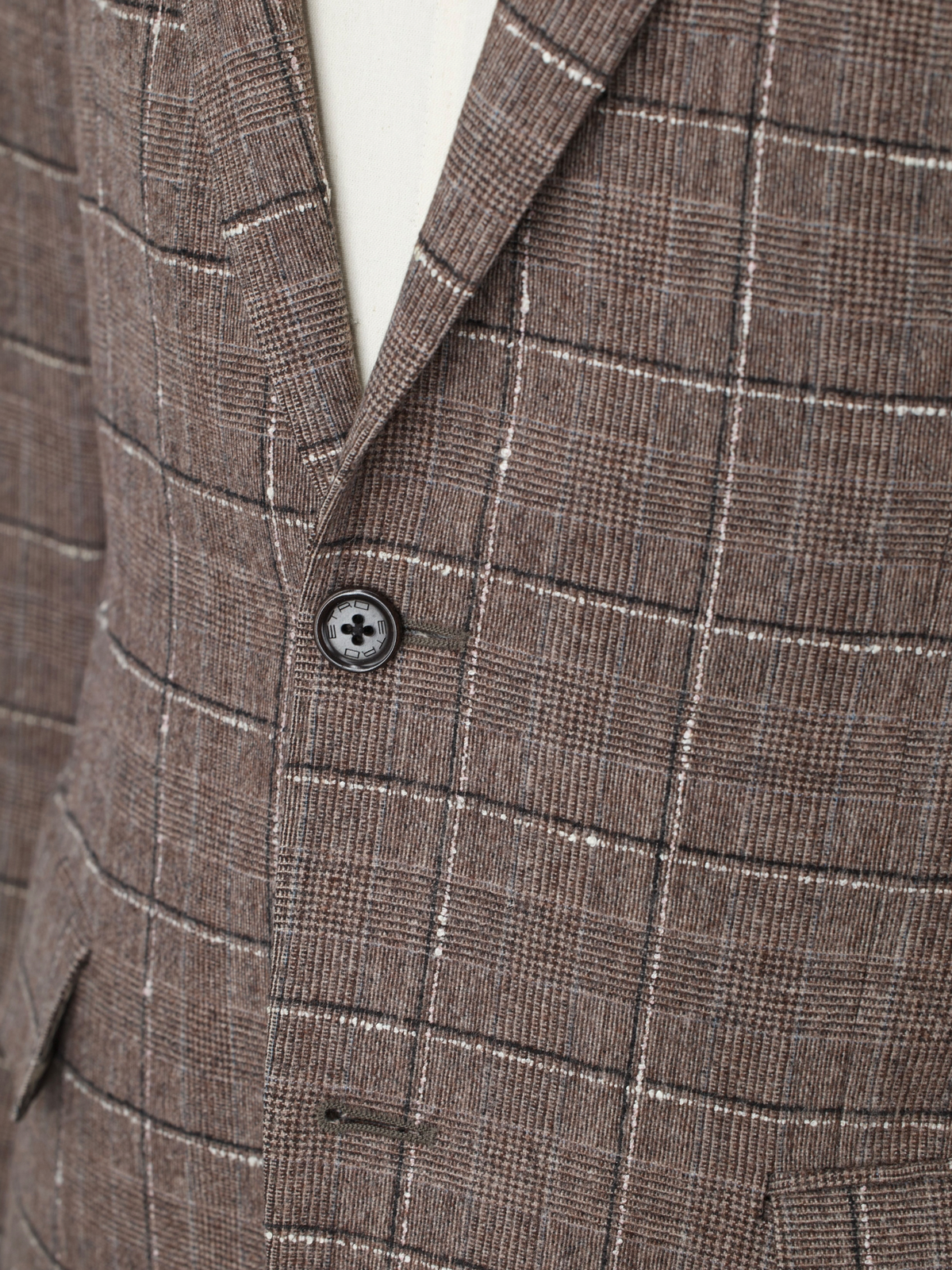 Etro Milano Brown & White Checkered Bouclé Suit
