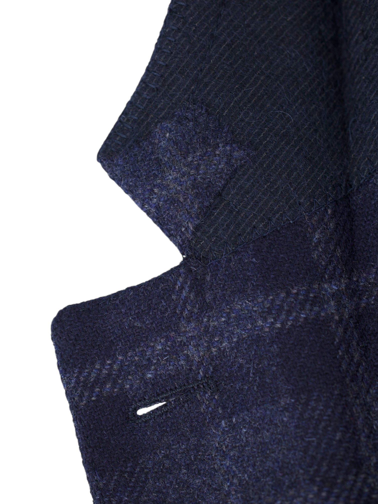 Ermenegildo Zegna Dark Blue Pure Cashmere Windowpane Street Jacket