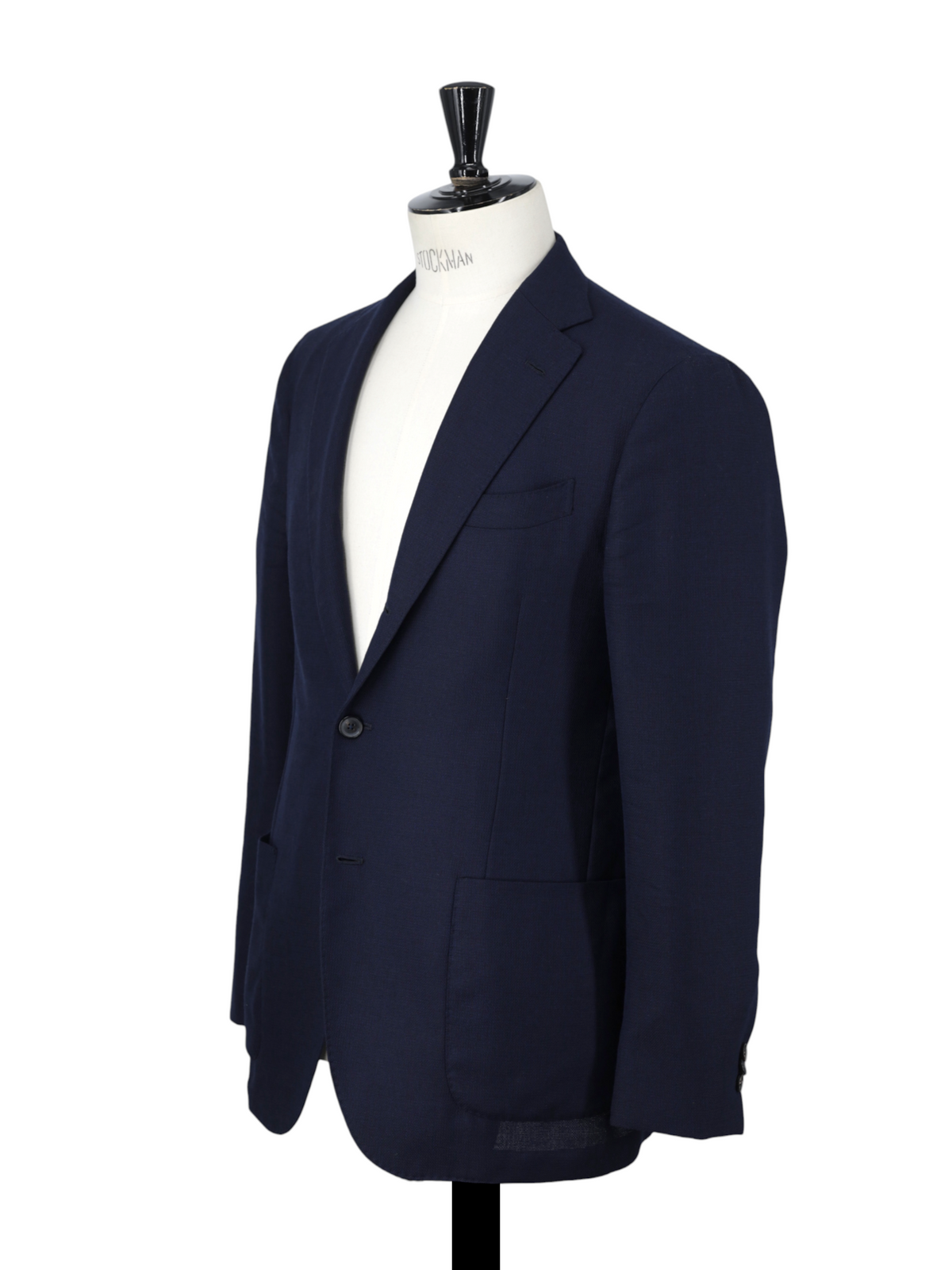 Luigi Borrelli Navy Wool Breathable-Hopsack Jacket