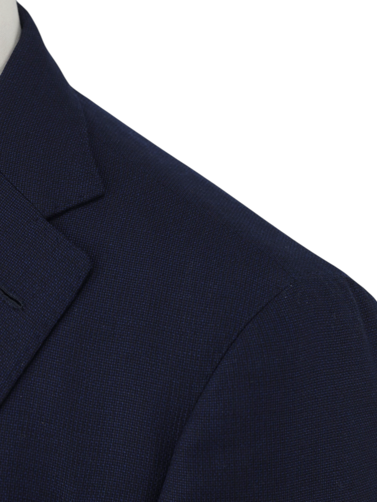 Luigi Borrelli Navy Wool Breathable-Hopsack Jacket