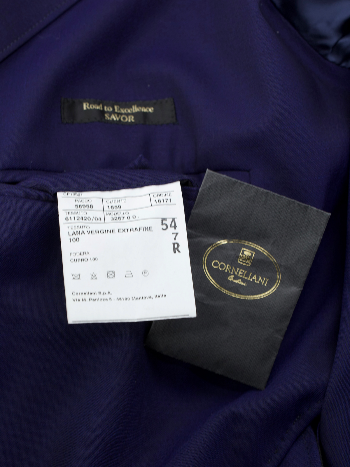 Corneliani Dark Blue Super 130's "Savor" Lightweight Carcoat