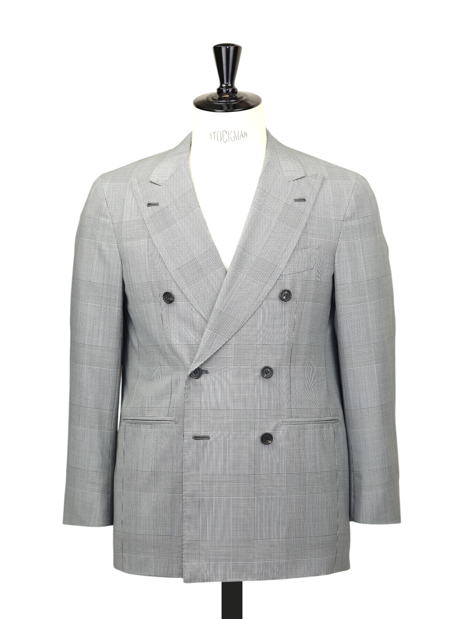 Orazio Luciano & Ambrosi Grey Double-Breasted Prince of Wales Suit
