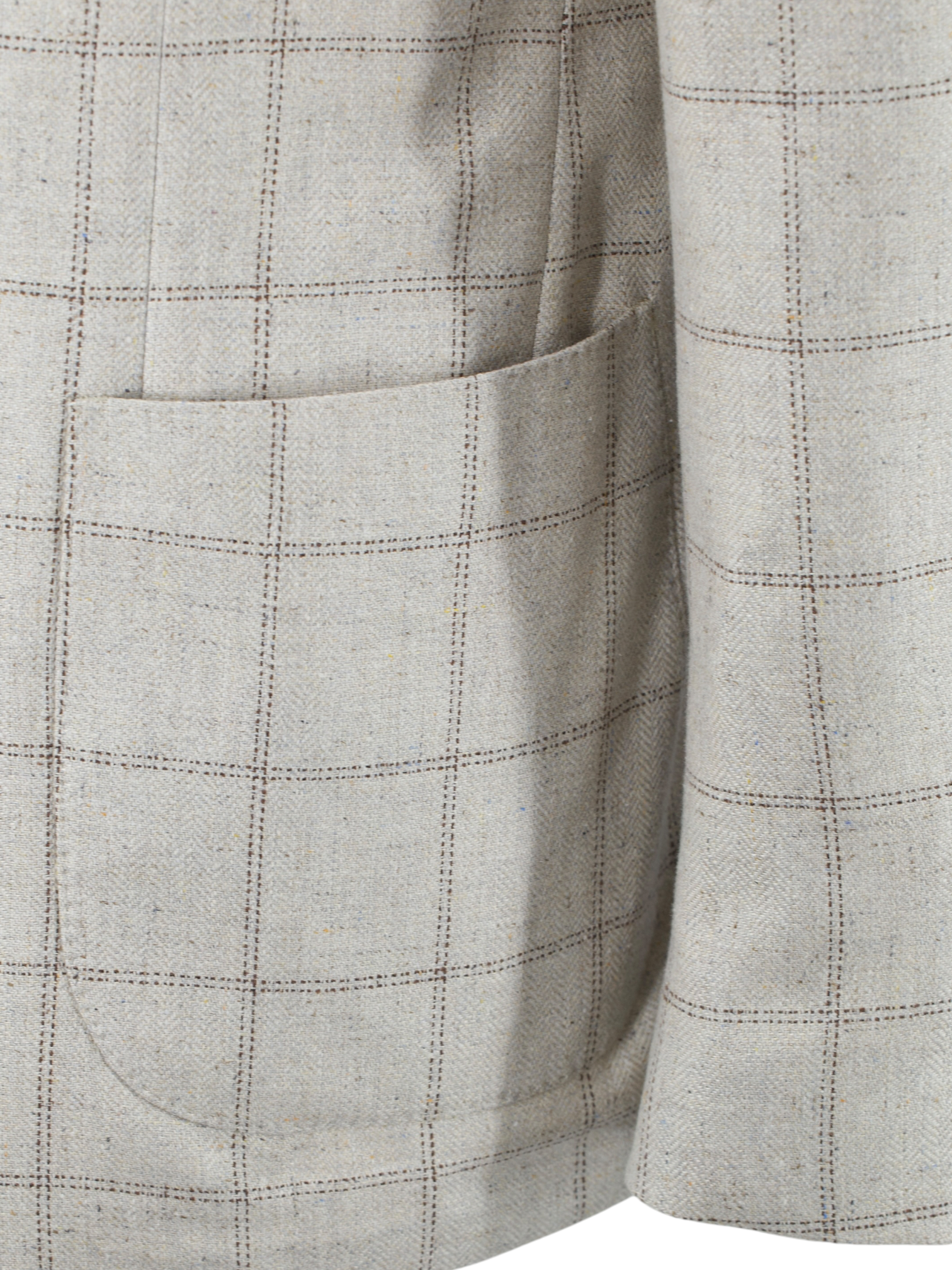 Lardini Taupe & Brown Pure Silk Multi-Pattern Jacket