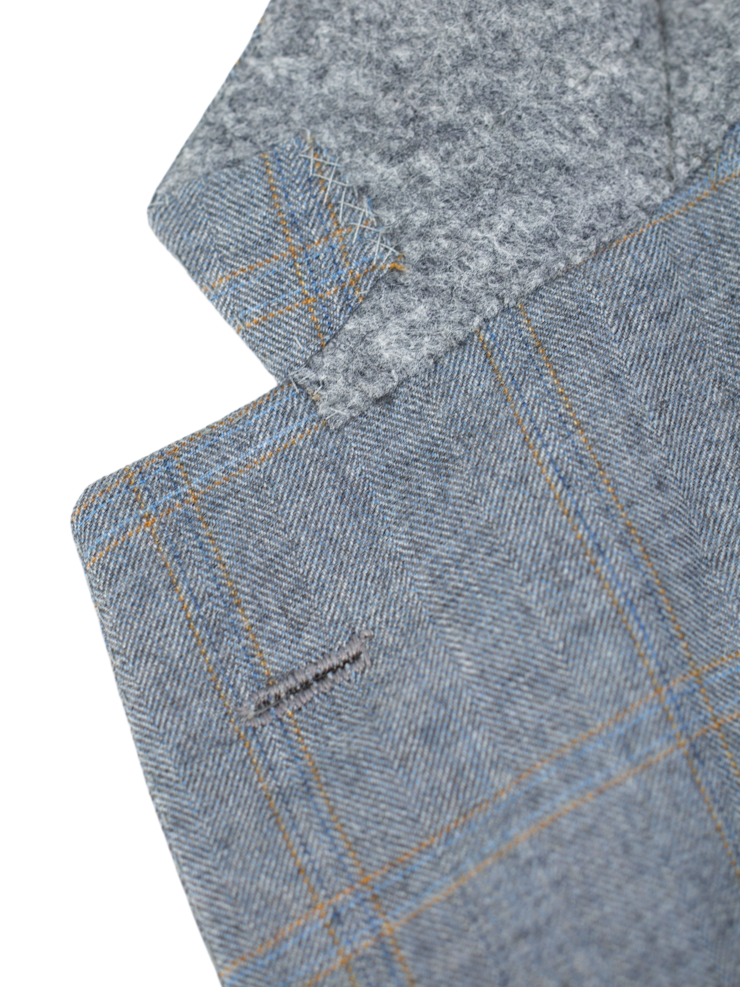 Kiton Grey Pure Cashmere Multicolor Windowpane Jacket