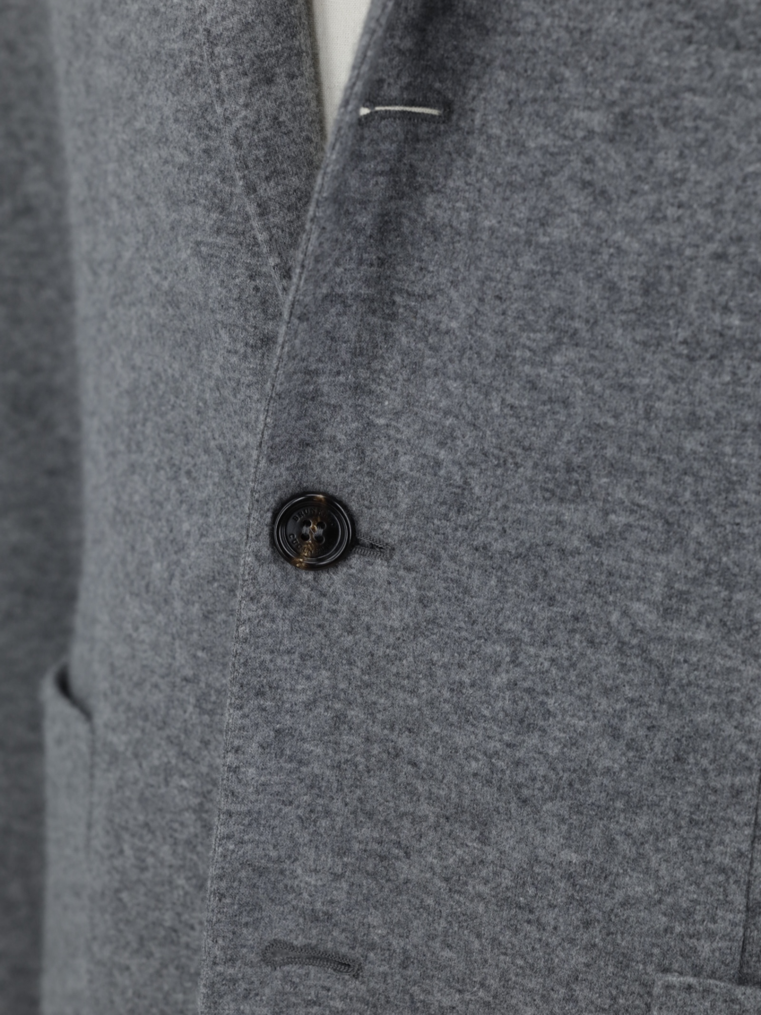 Brunello Cucinelli Grey Unconstructed Plushy-Cashmere Jacket